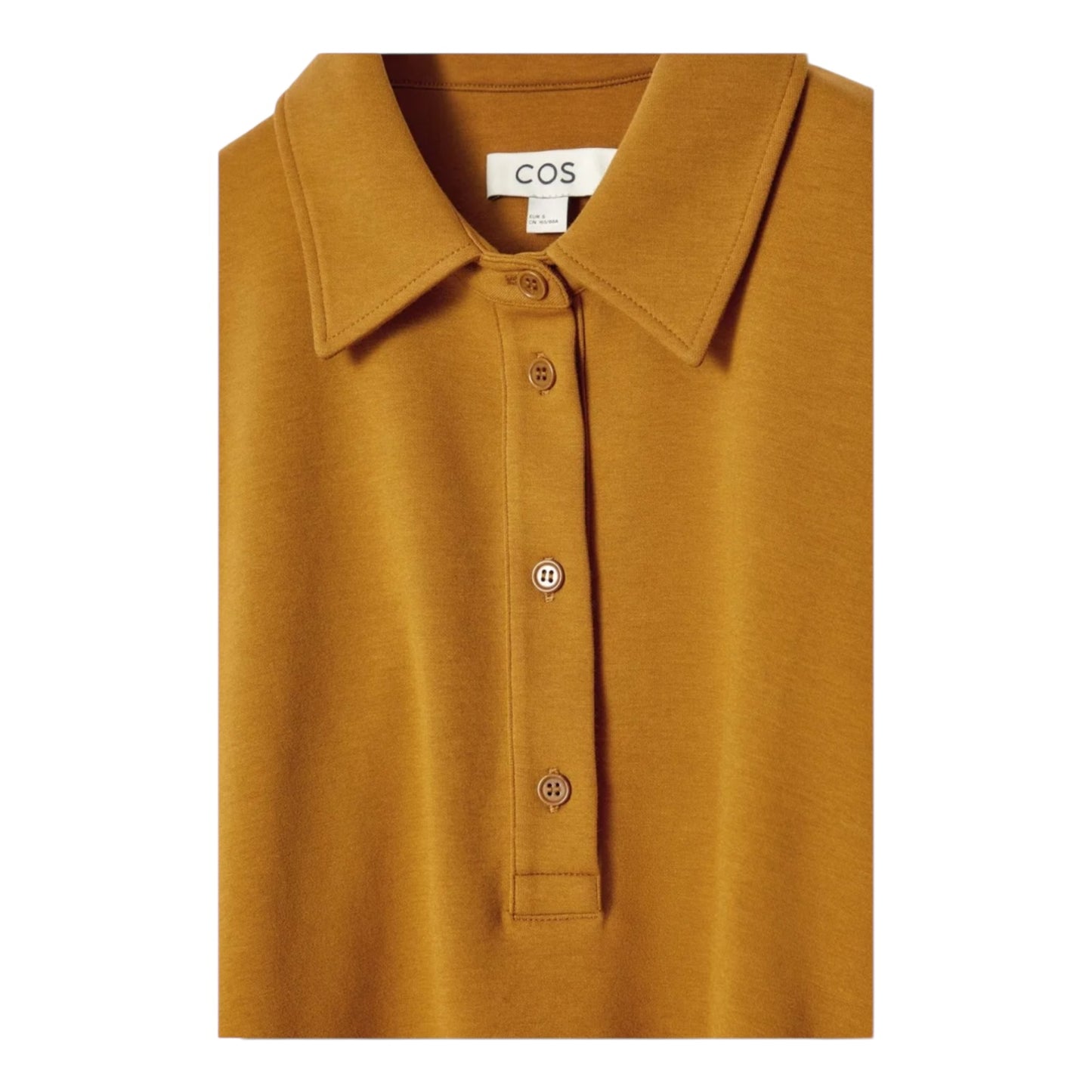 COS Mustard Flared Cotton Polo - 10/12