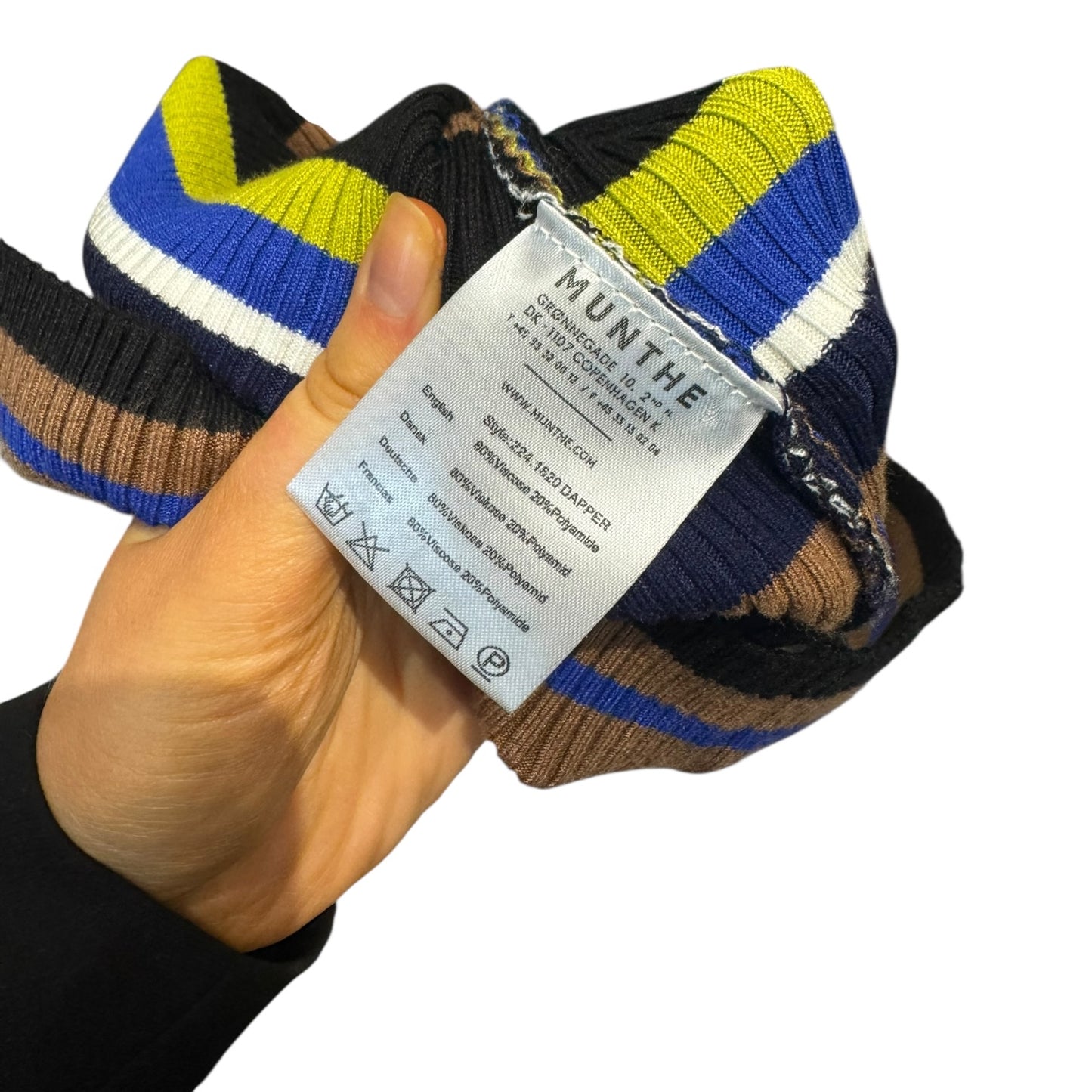 Munthe 'Dapper' Blue Knit Midi Dress - 12