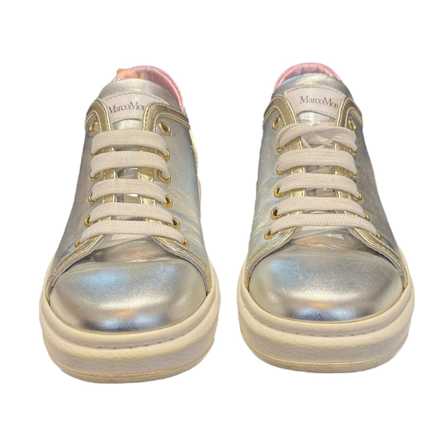 Marco Moreo Silver and Pink Trainers - 5.5