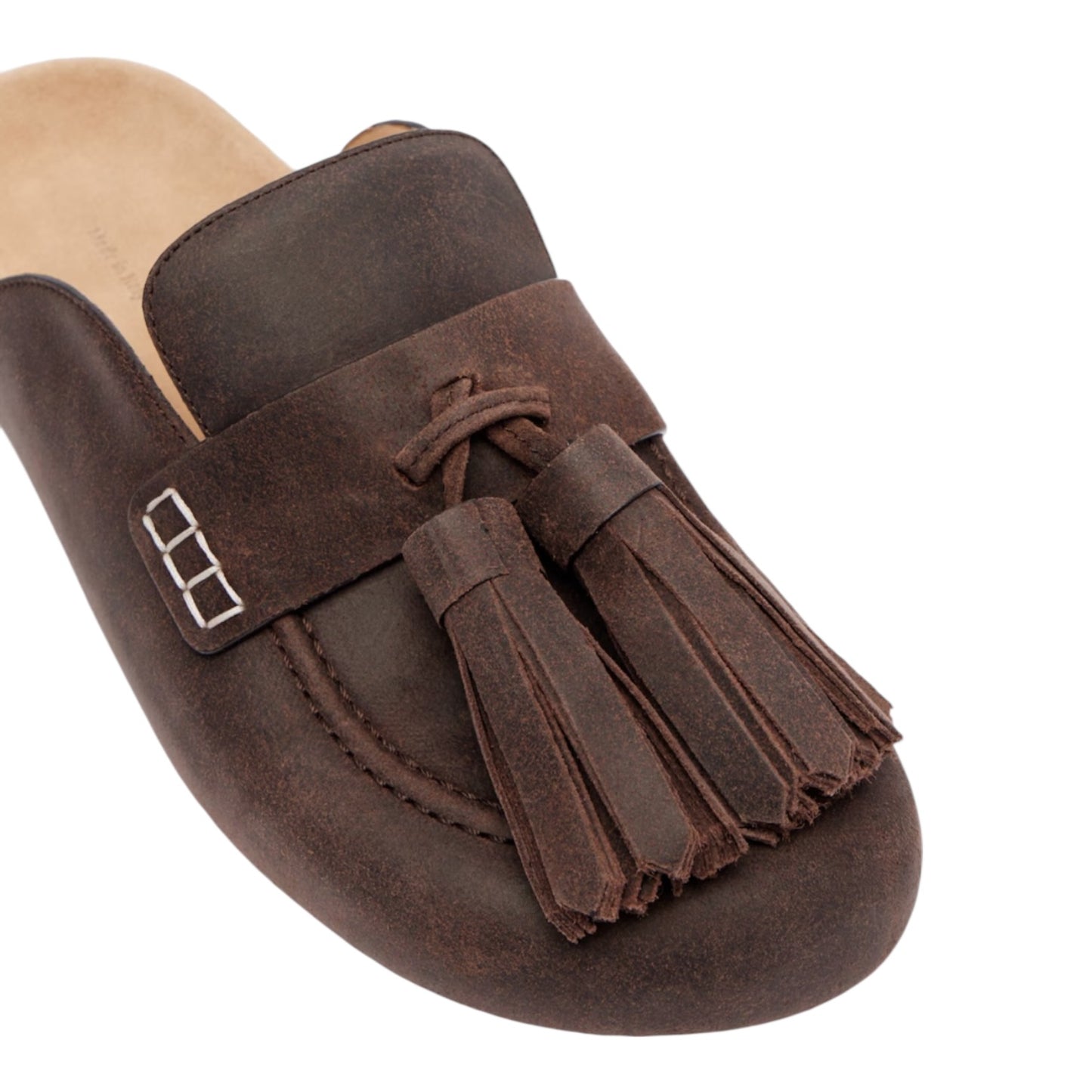 JW Anderson Brown Tassel Suede Mules - Fit UK 4
