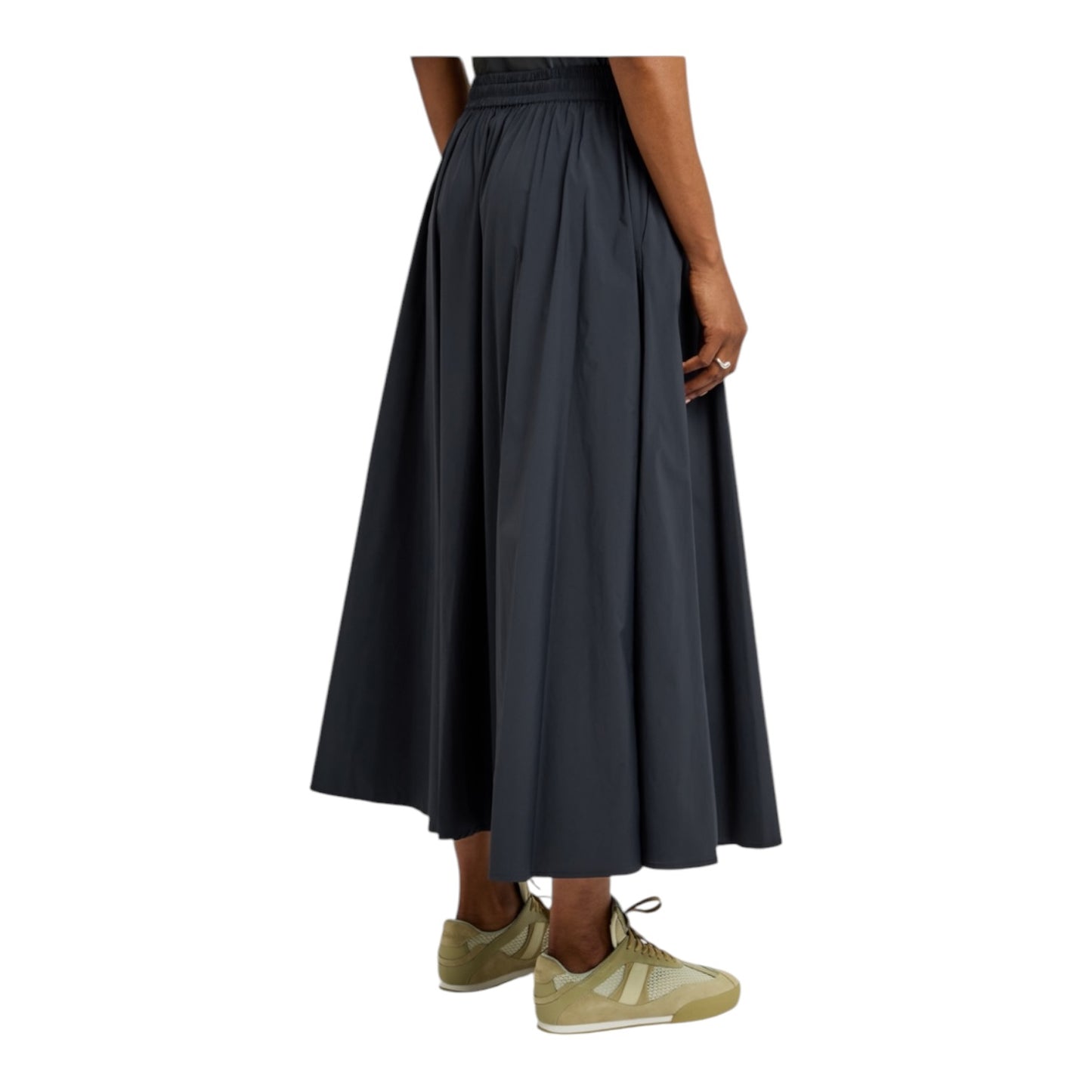 Herno Navy Stretch Nylon Midi Skirt - 10