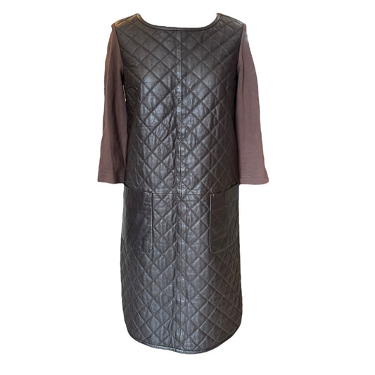 Weekend Max Mara Brown Leather Dress - 10