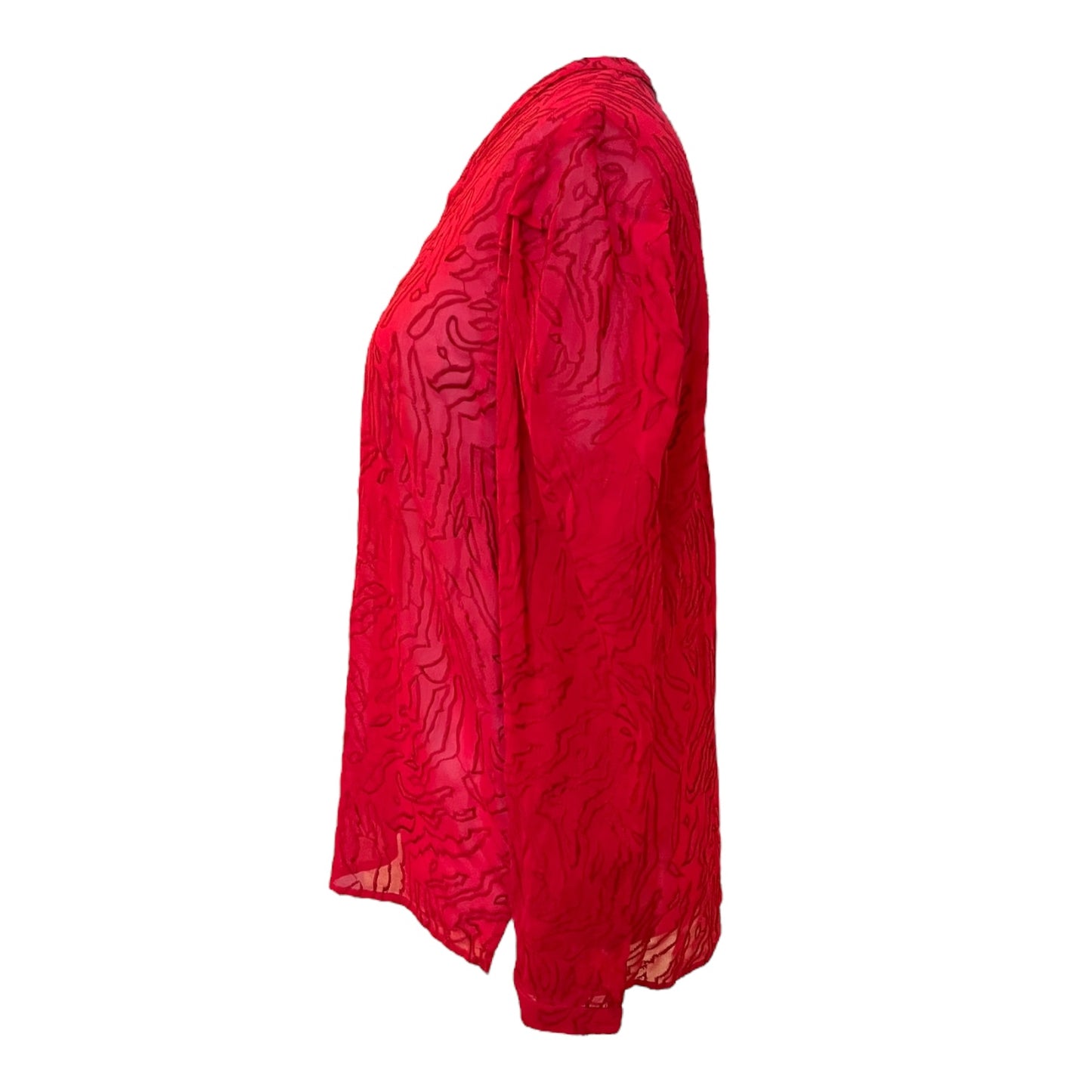 All Saints Red Textured Blouse