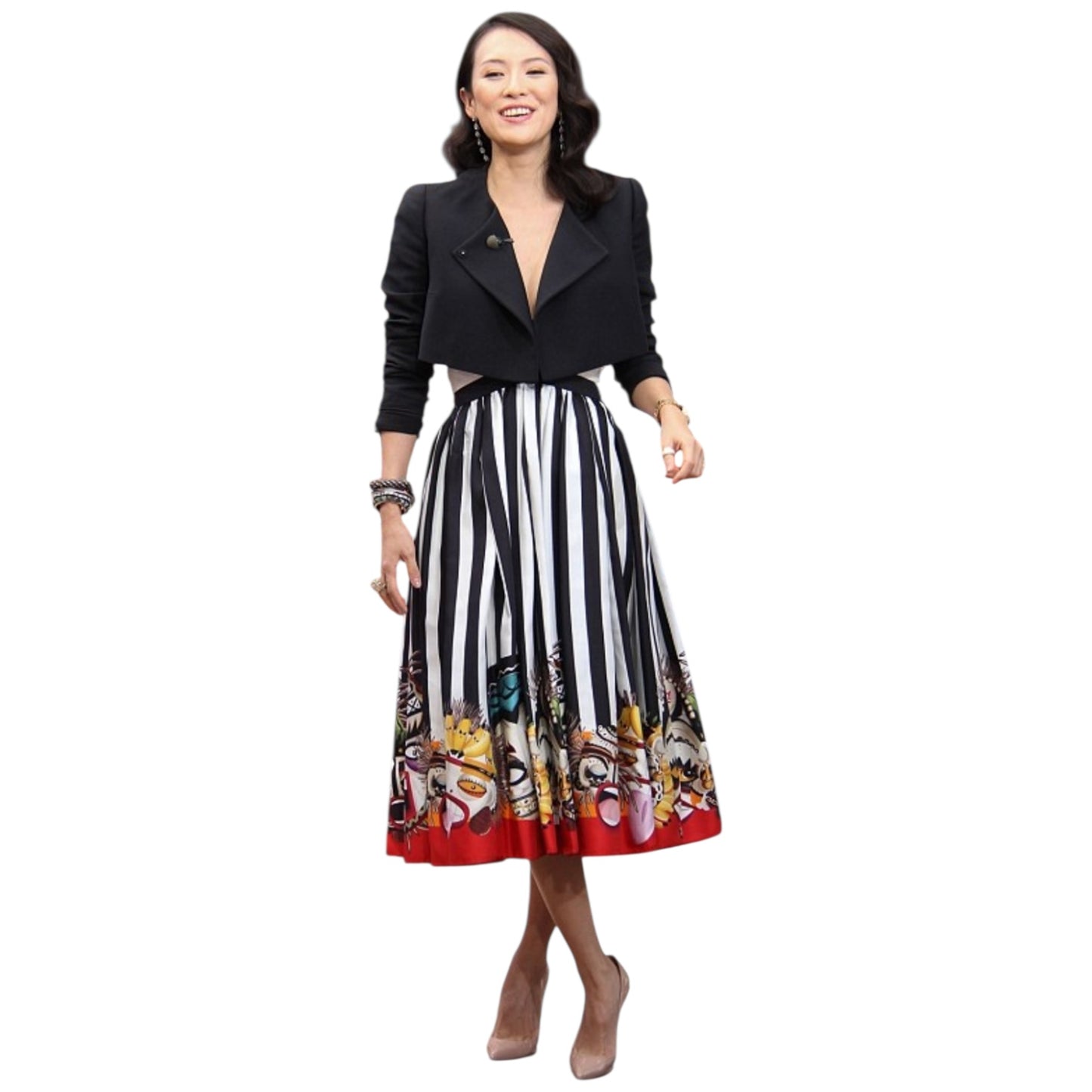 Dsquared Stripe Silk Skirt - 8/10