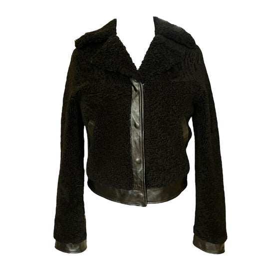 All Saints Black Shearling Jacket