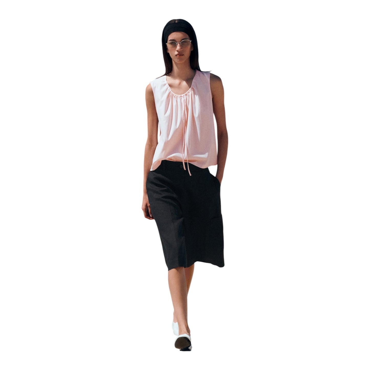 COS Black Linen Utility Bermuda Shorts - 8/10 - NEW