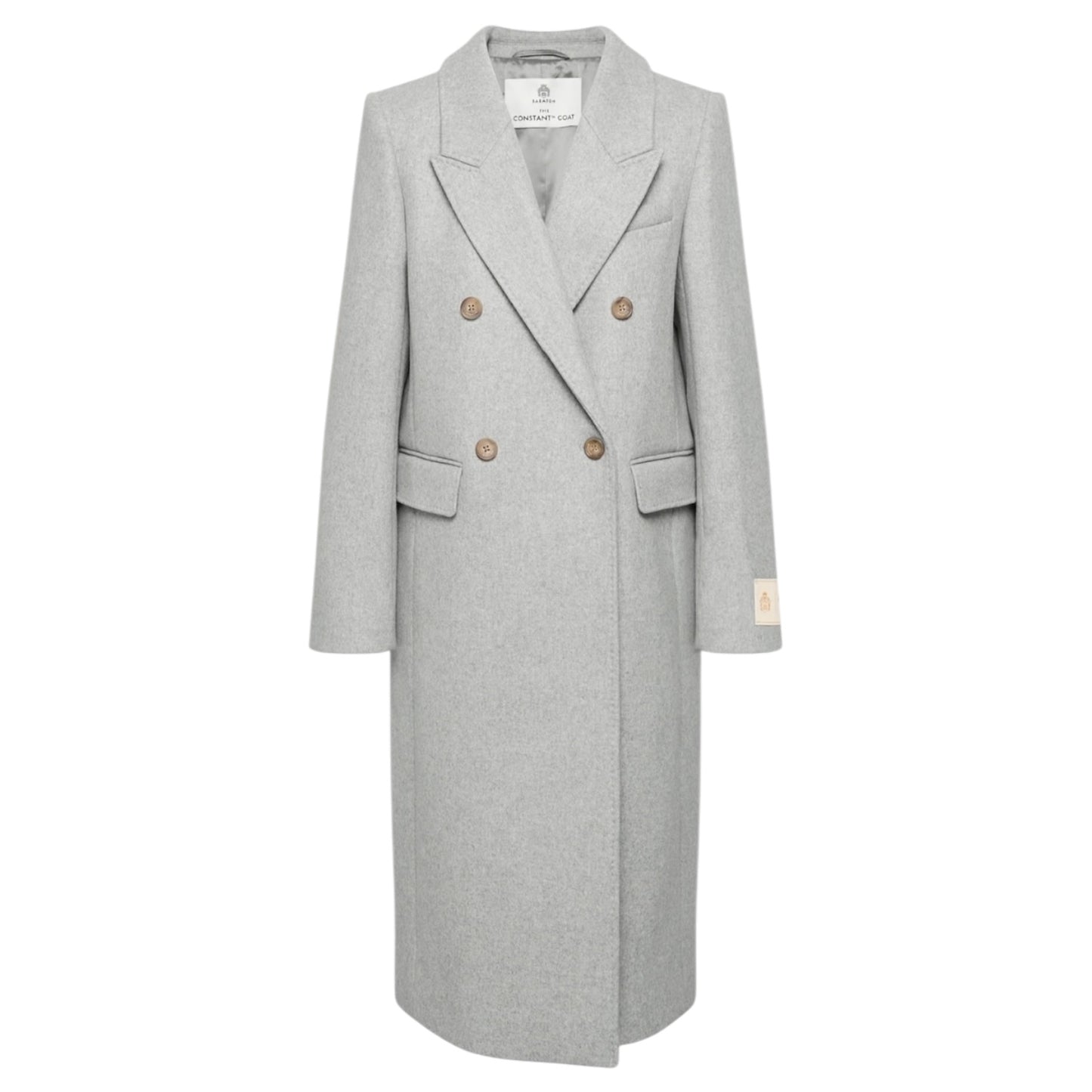 Aritzia Babaton The Constant Virgin Wool and Cashmere Long Coat in Heather Grey - 10/12