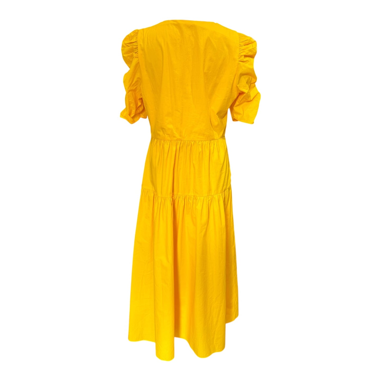 Ro&Zo Yellow Cotton Poplin Twist Front Dress - 12 - NEW