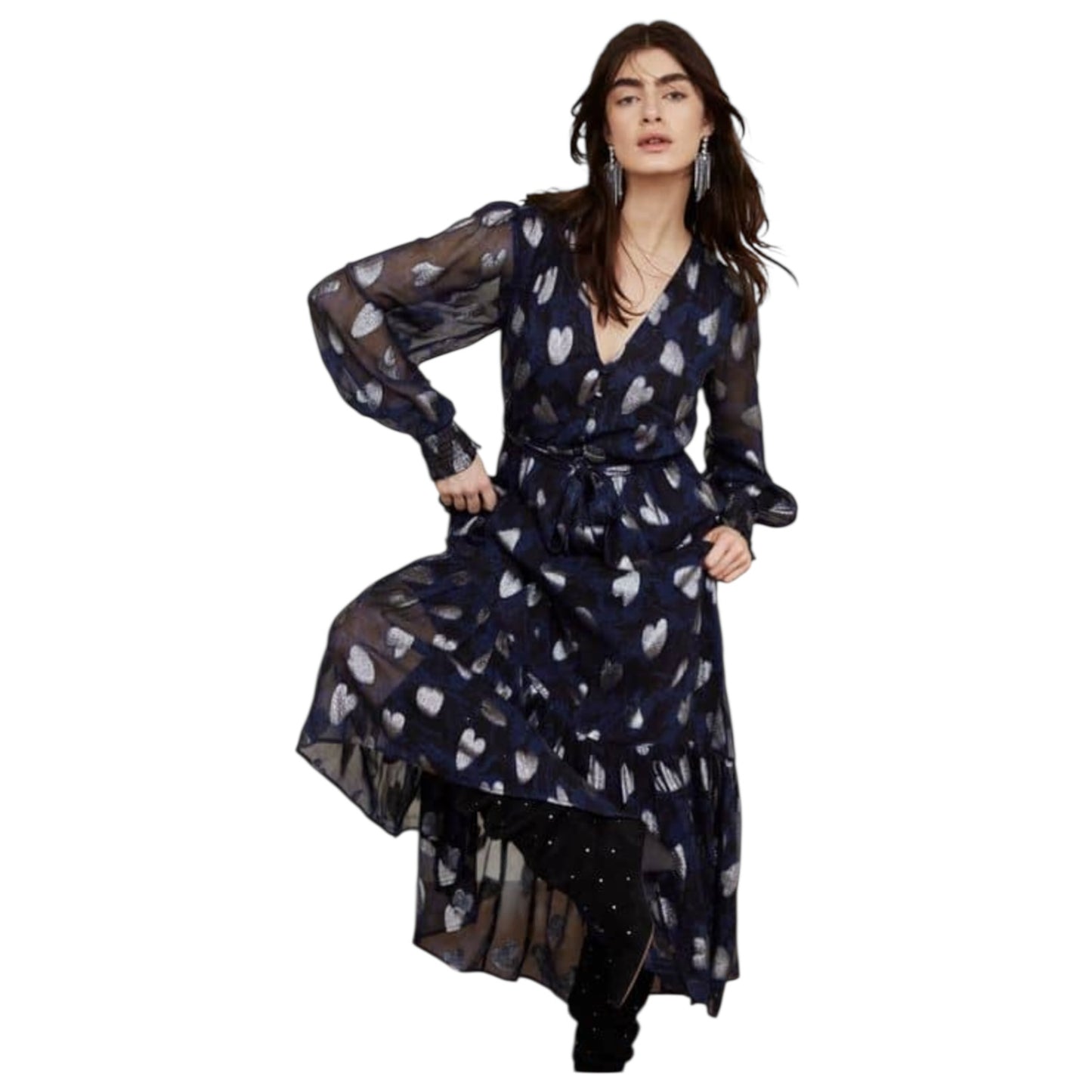 Fabienne Chapot Black and Blue Chacha Dress Moonshine - 14/16