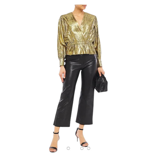 Joie Gold Metallic Blouse - 12