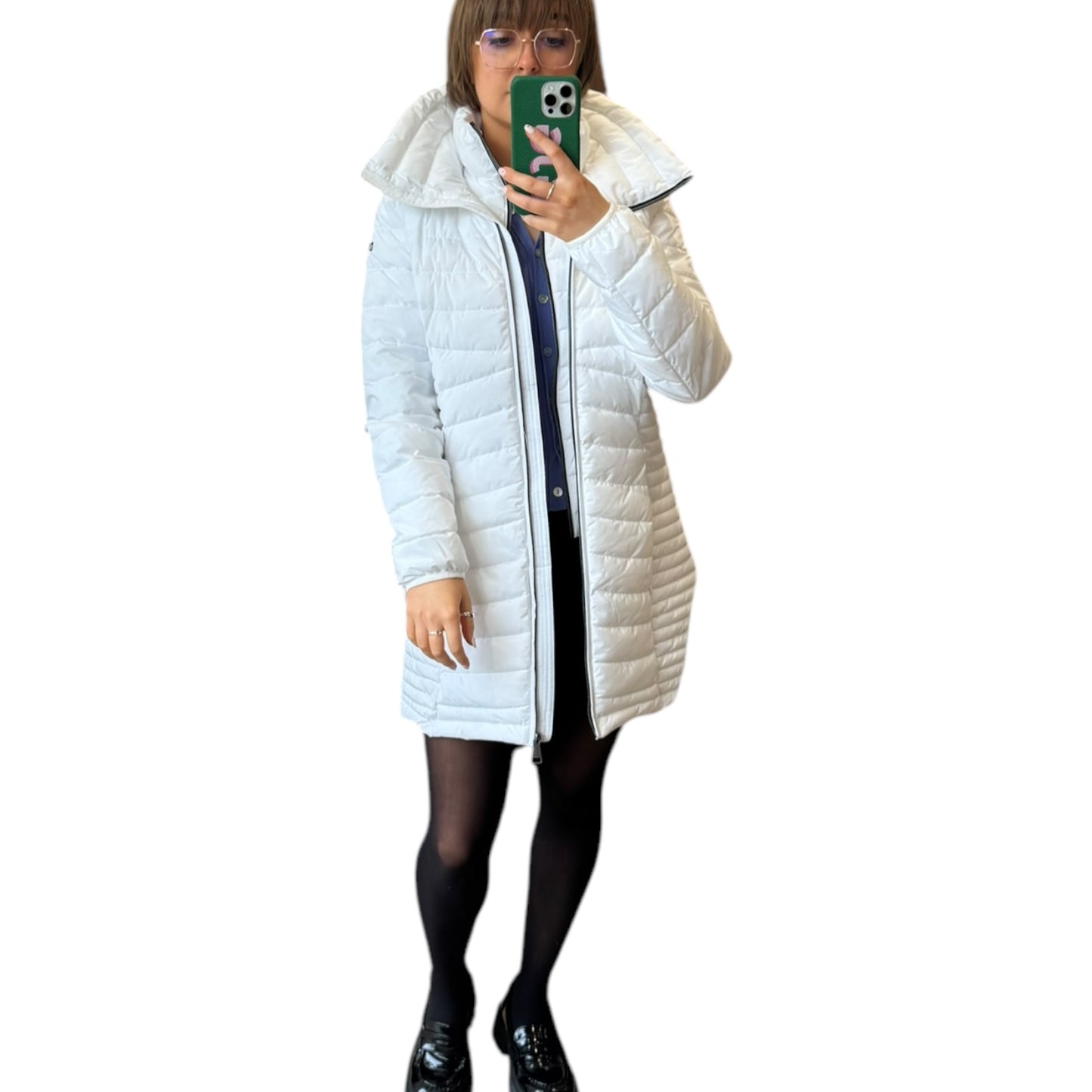 DKNY White Padded Coat - 10