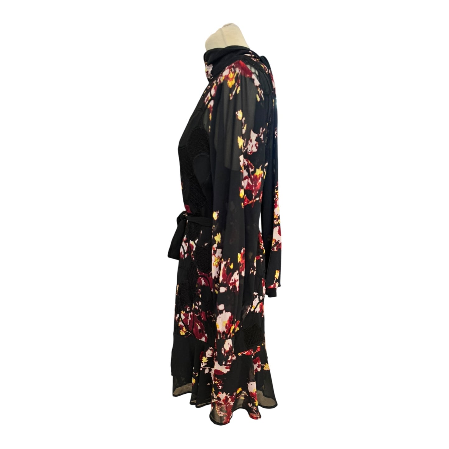 Reiss Rakel Black Mini Dress - 14