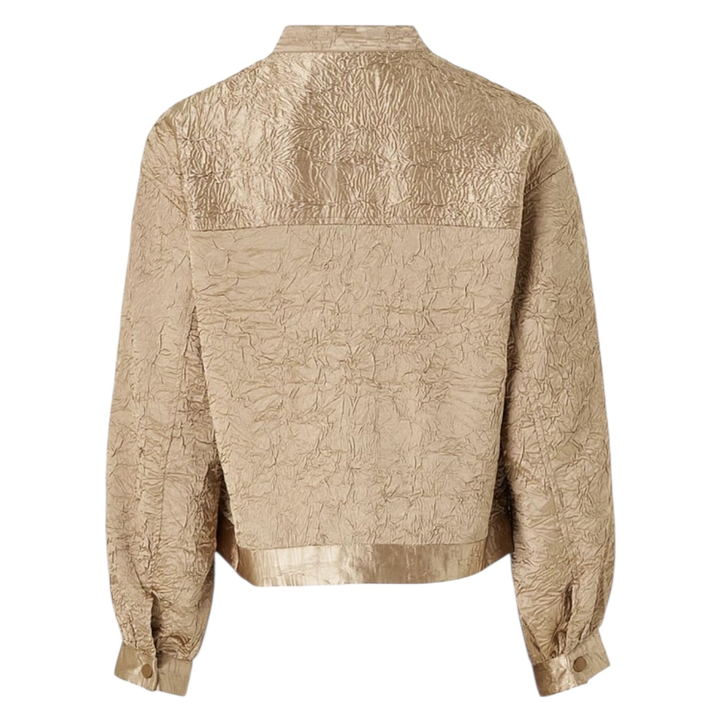 Costa Mani Gold Crinkle Bomber Jacket - 12