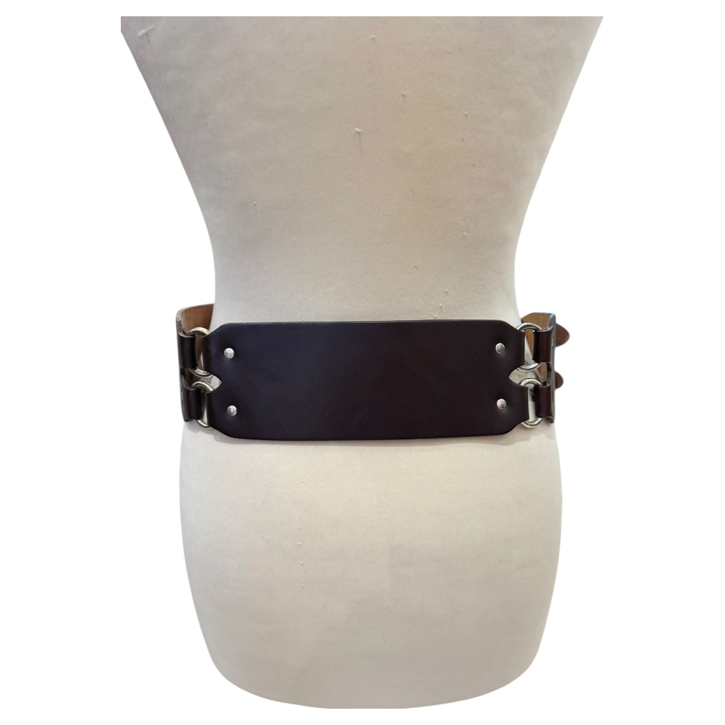 Amanda Wakeley Brown and Silver Belt - M