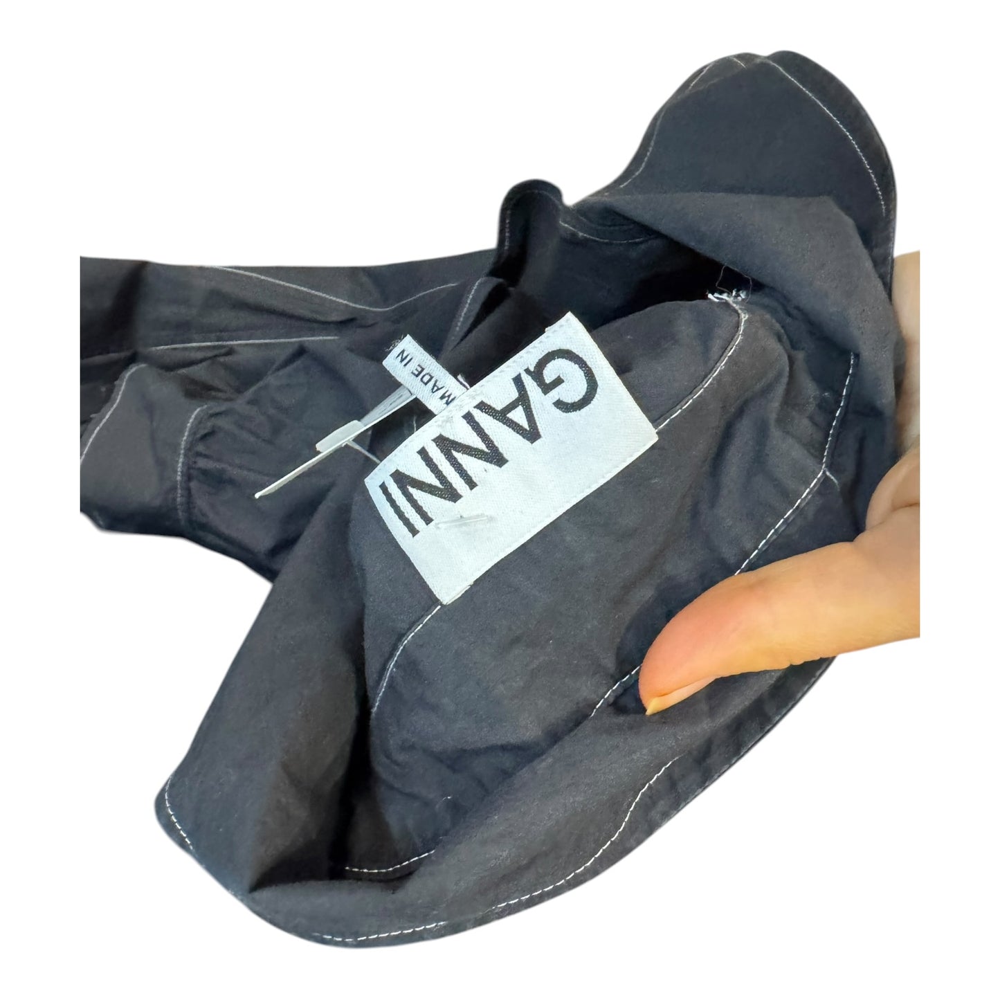 Ganni Black Collared Dress - 12