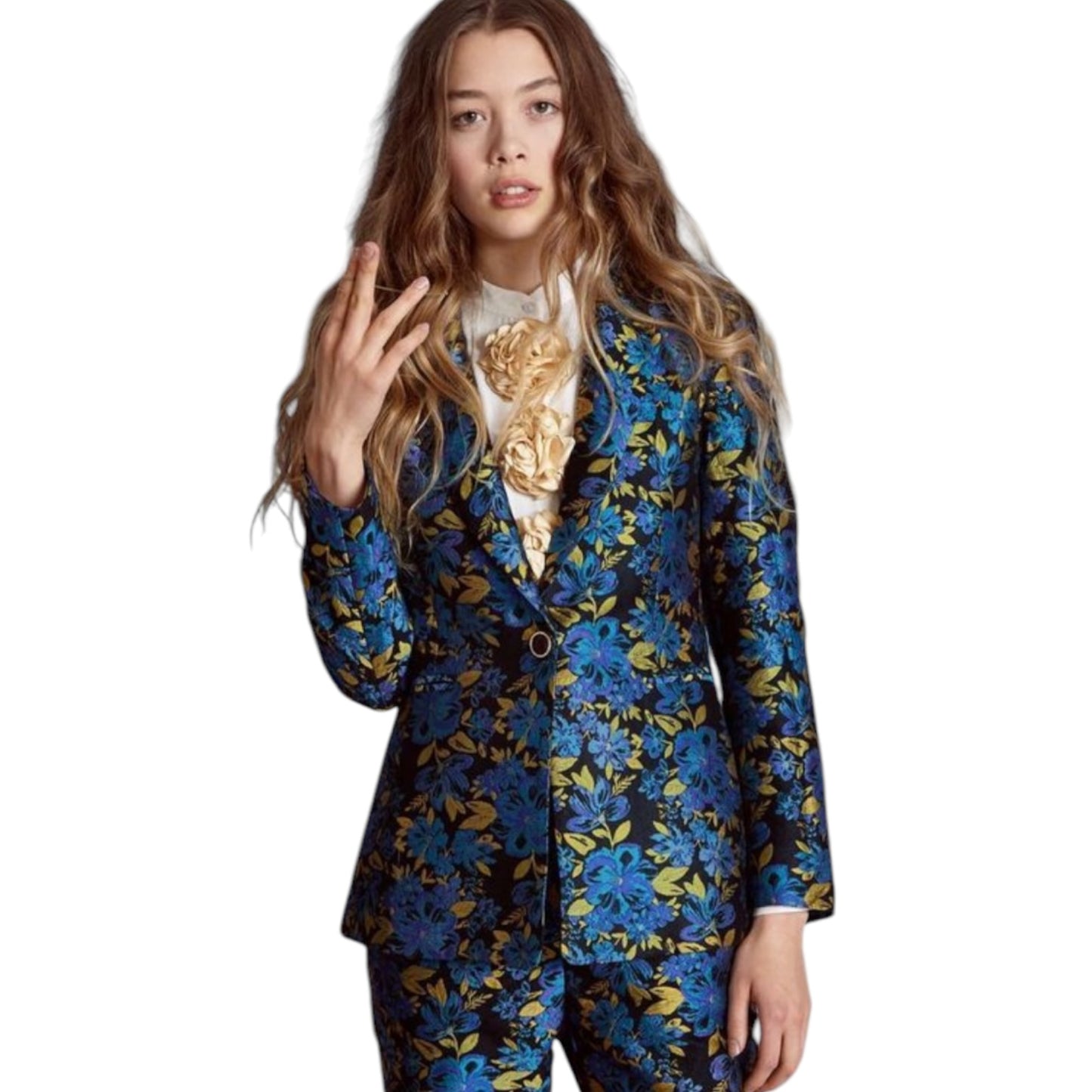 Sister Jane Blue Floral Blazer - 10