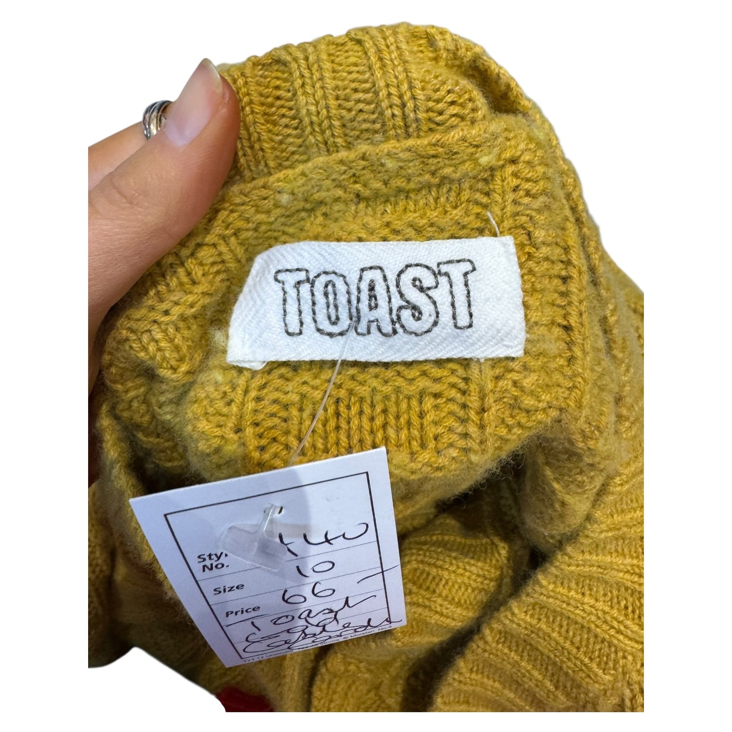 Toast Mustard Wool and Cotton Cardigan - 10