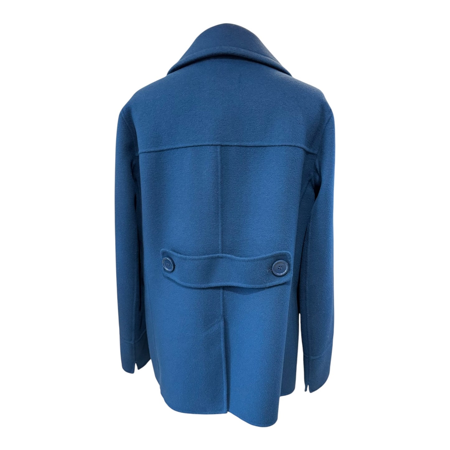 S Max Mara Marina Blue Wool Coat - 10/12