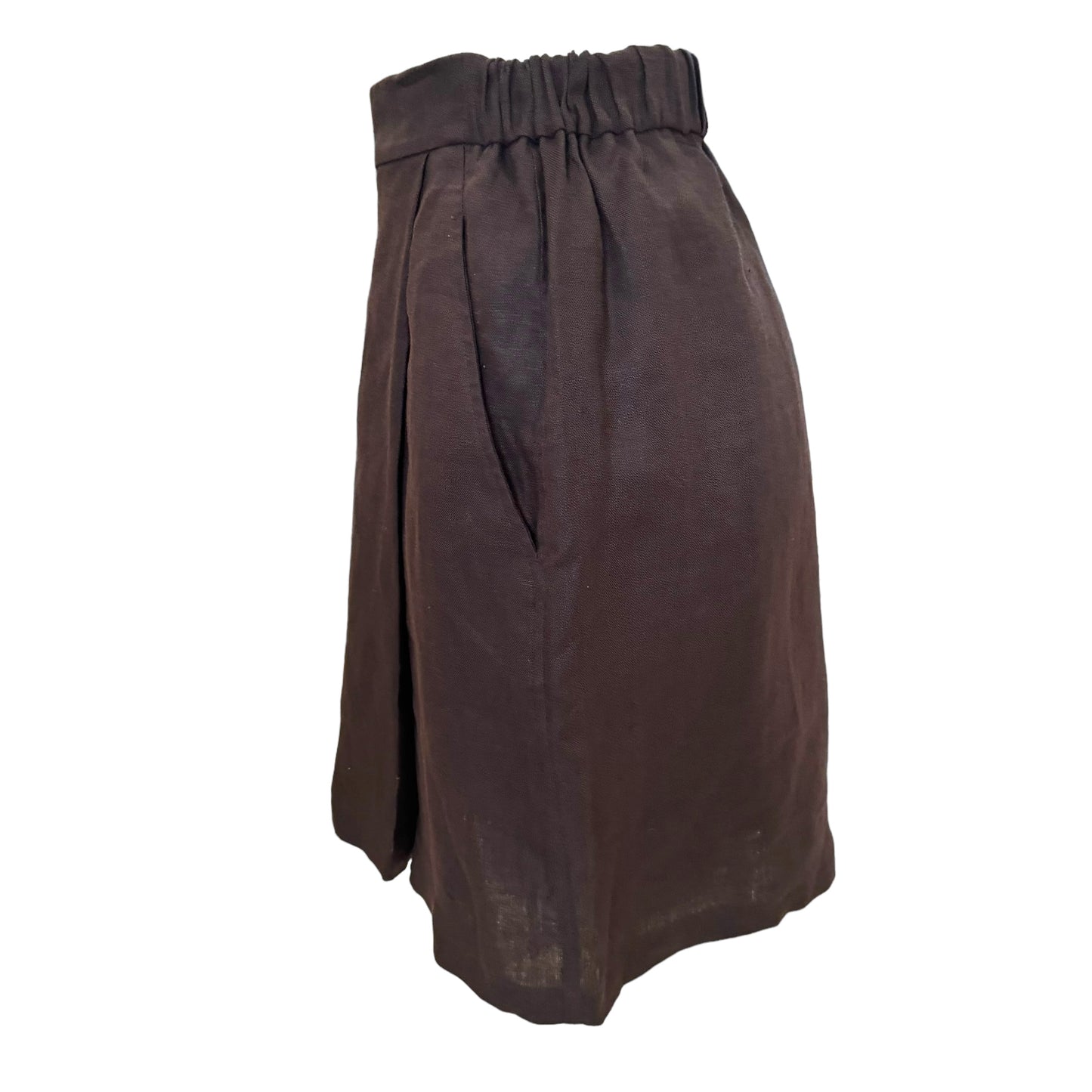 Massimo Dutti Brown Linen Skort - 12