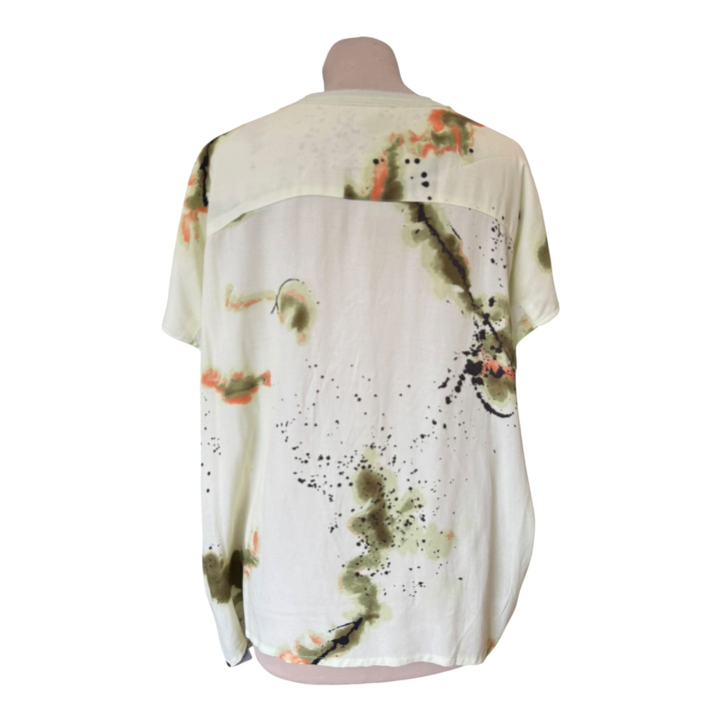 Mos Mosh Light Green V Neck Print Blouse - 10/12