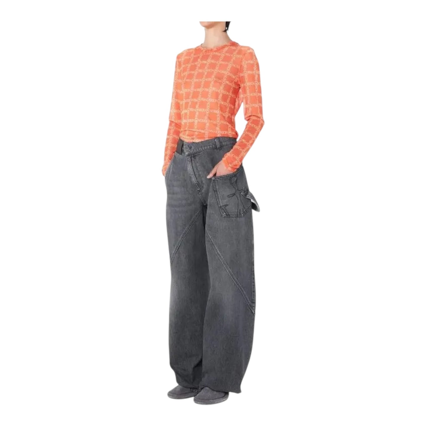 JW Anderson Grey Twisted Workwear Jeans - W28/UK12
