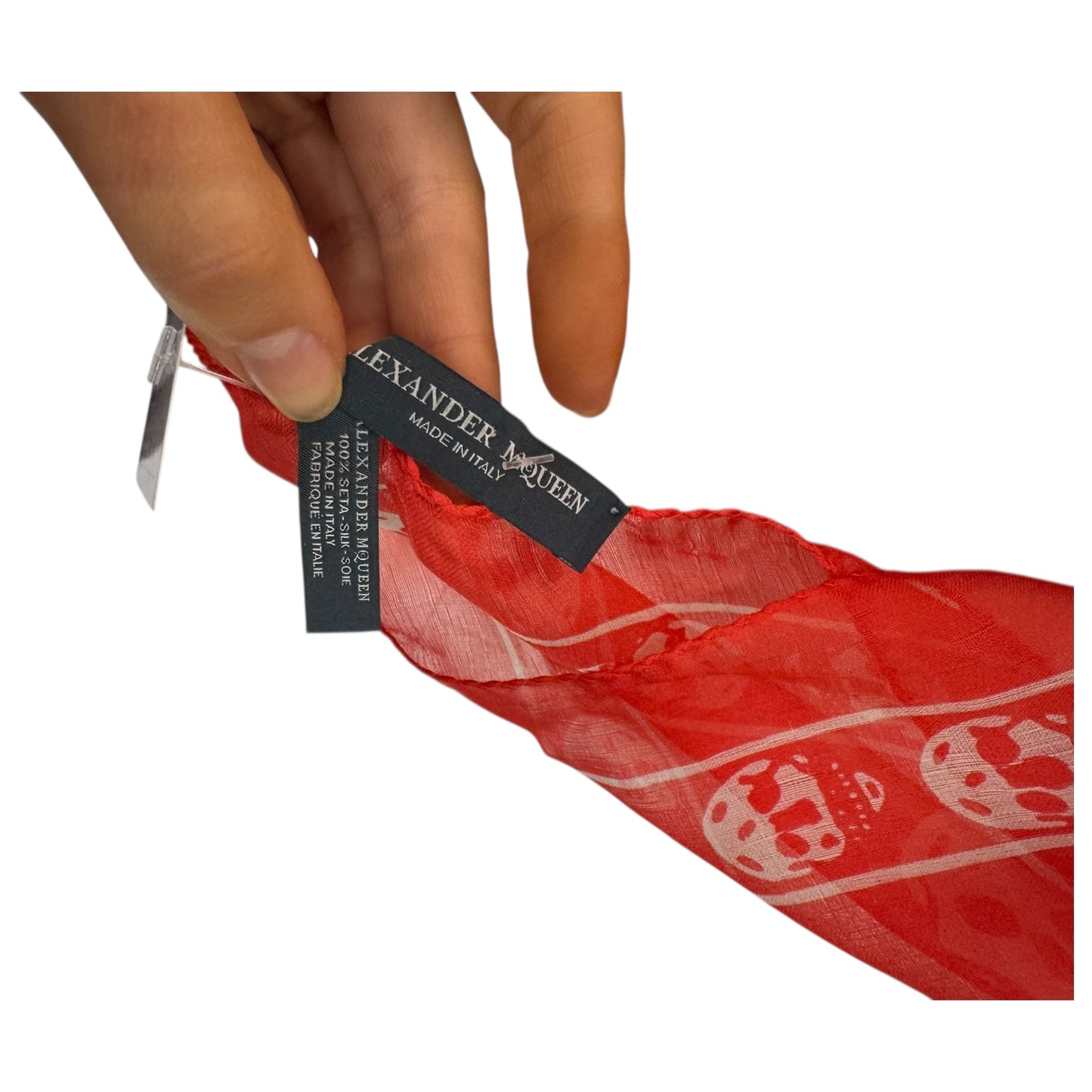 Alexander McQueen Coral Silk Scarf