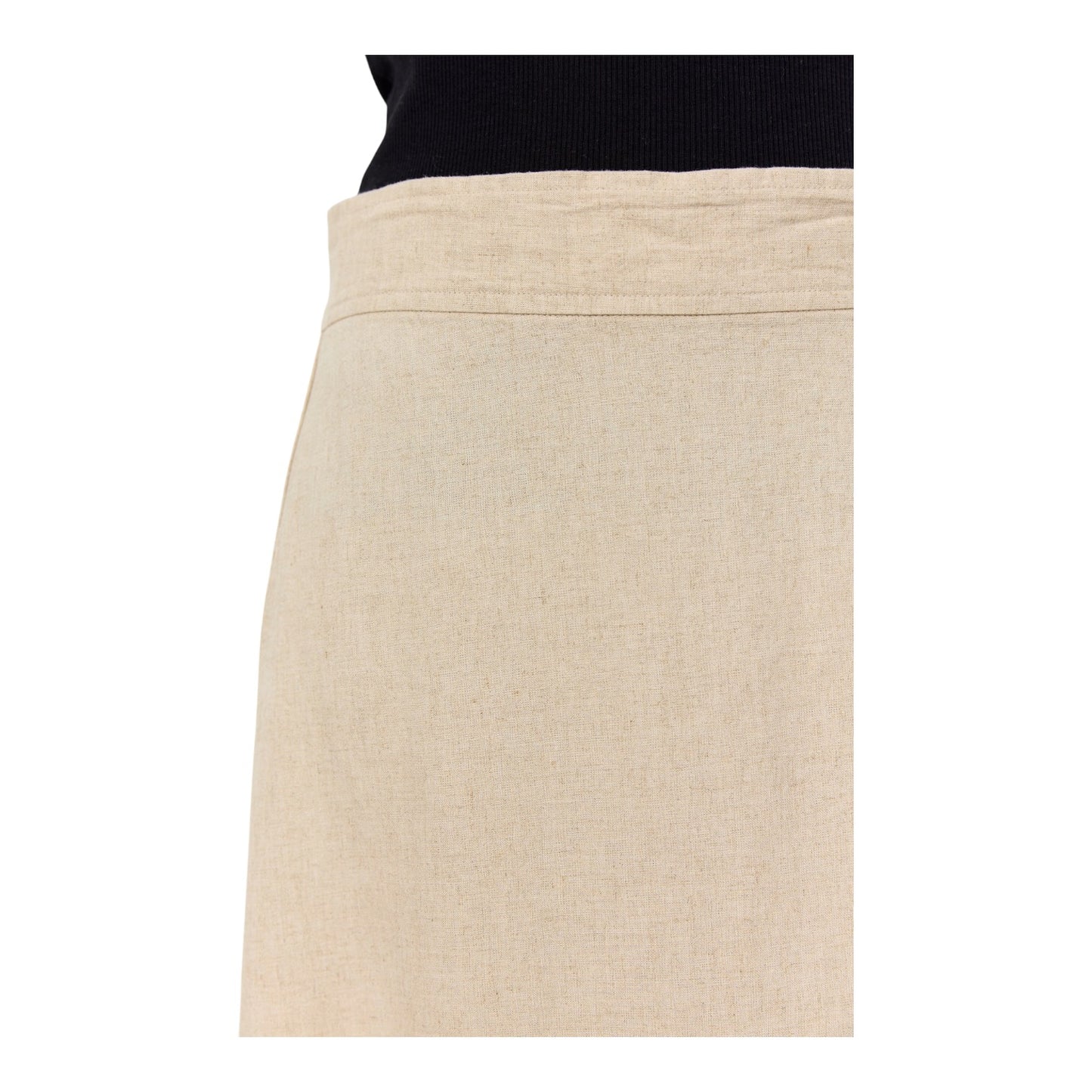 Levete Beige Linen Maxi Skirt - 10