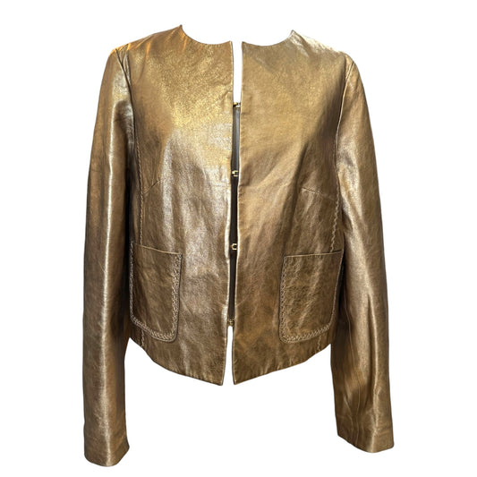 Laurel Gold Leather Jacket -12/14 - NEW