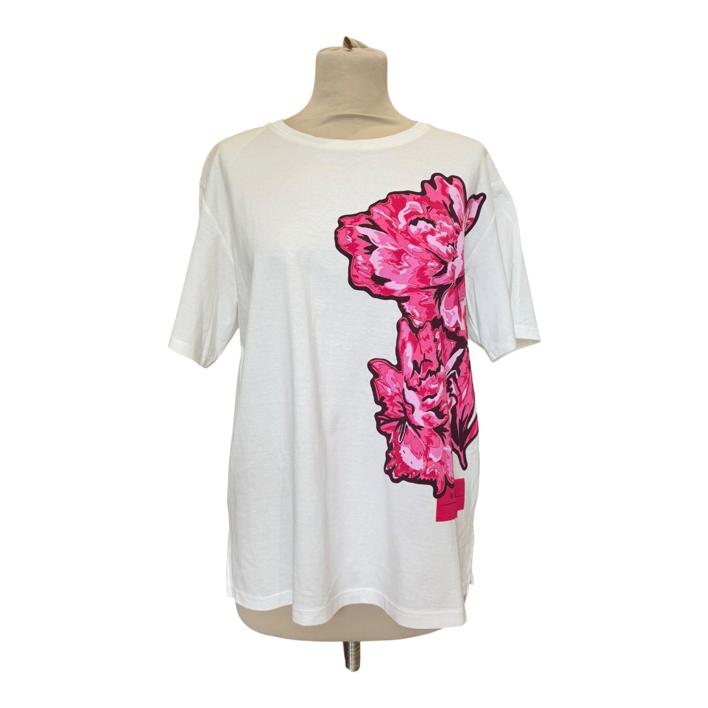 Weekend Max Mara Volume White Floral T-Shirt - 12 - NEW
