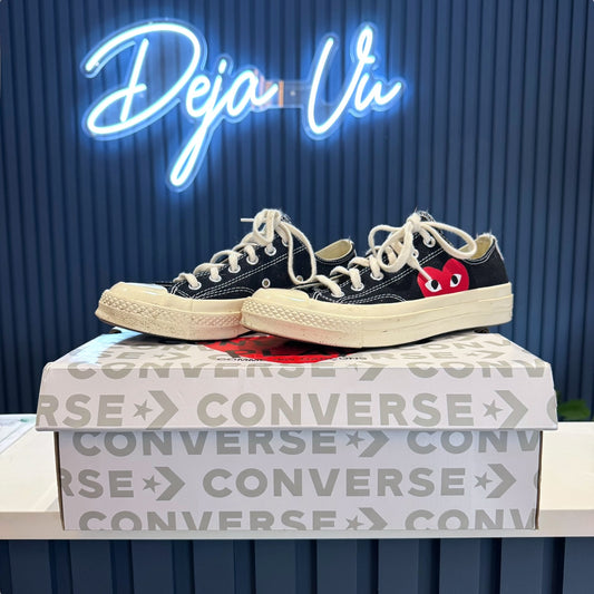 Converse x CDG Black Heart Motif Low Top Trainers - 6