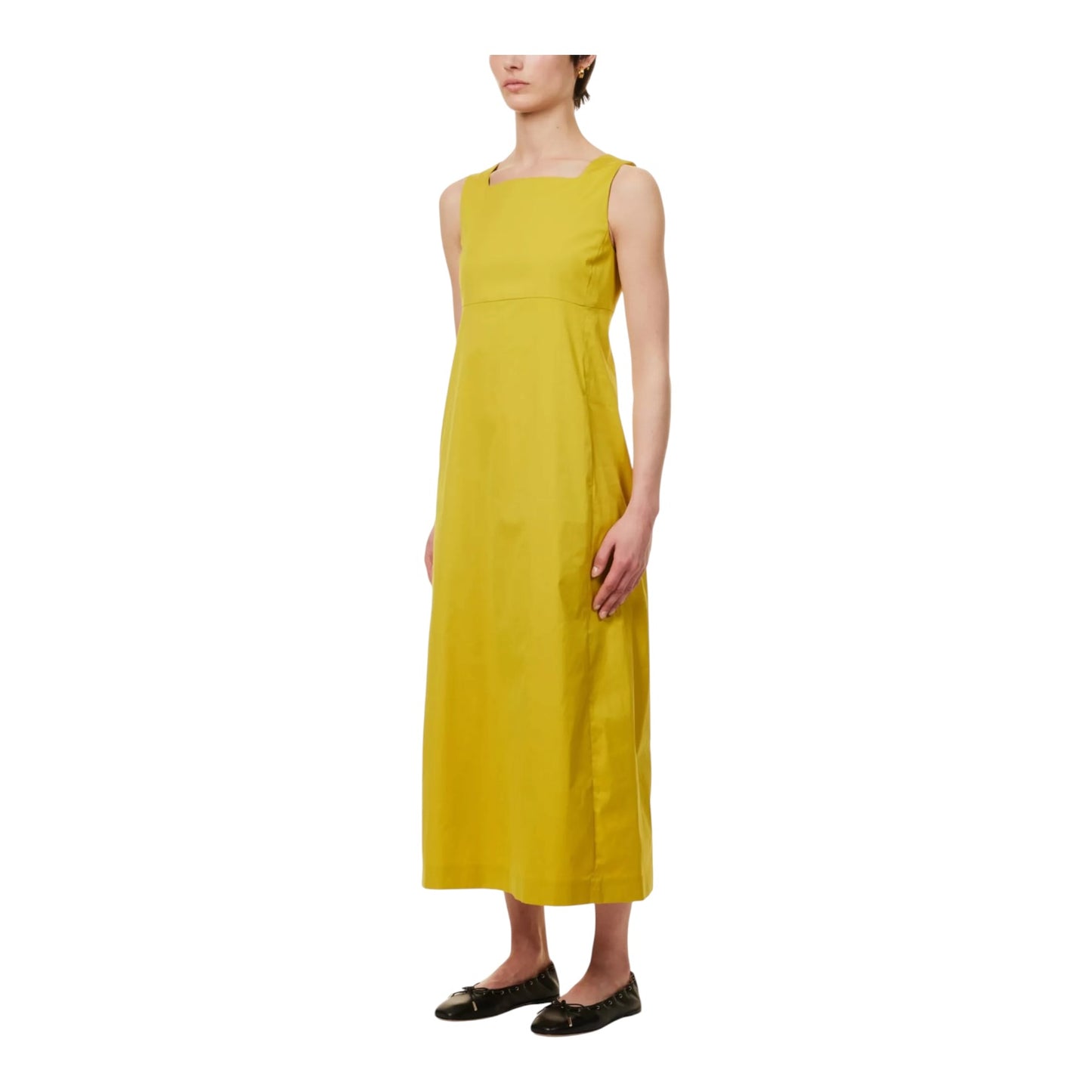S' Max Mara Eleonor Square Neck Cotton Midi Dress - 12