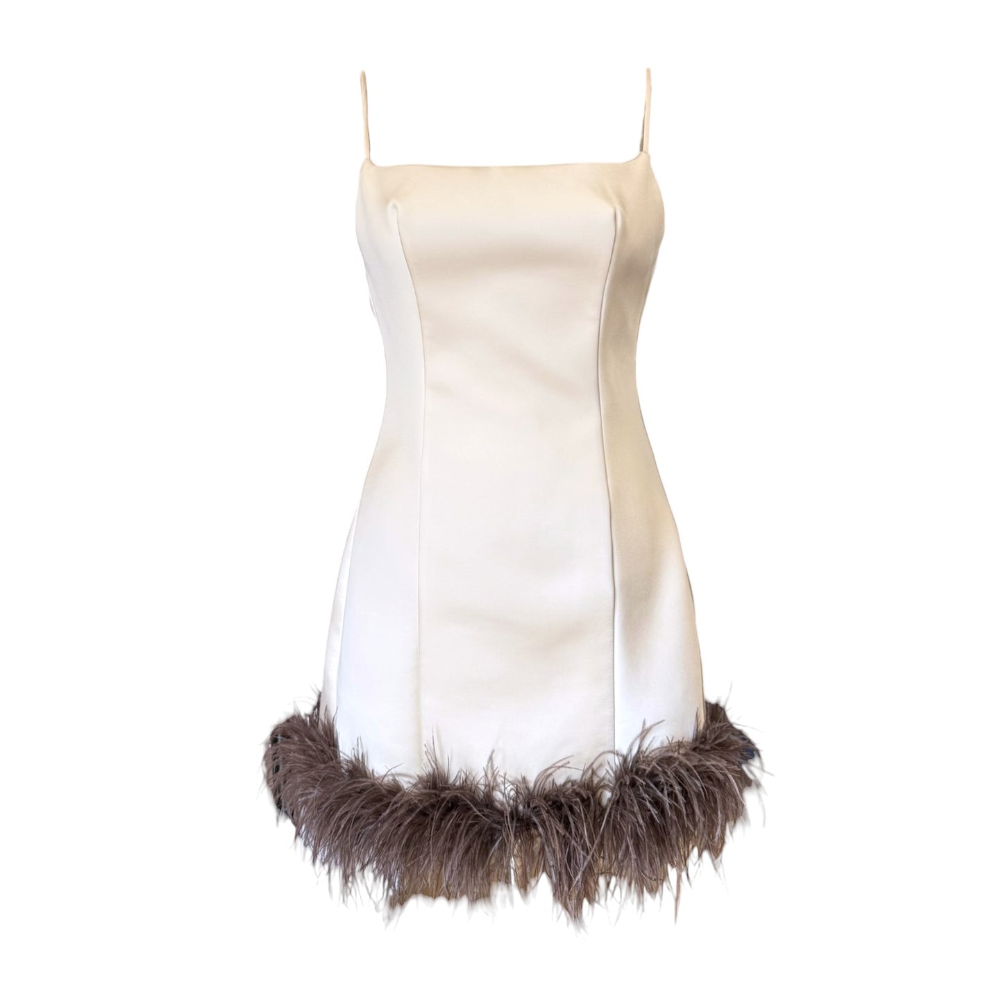 Zara White Feather Dress - 8/10