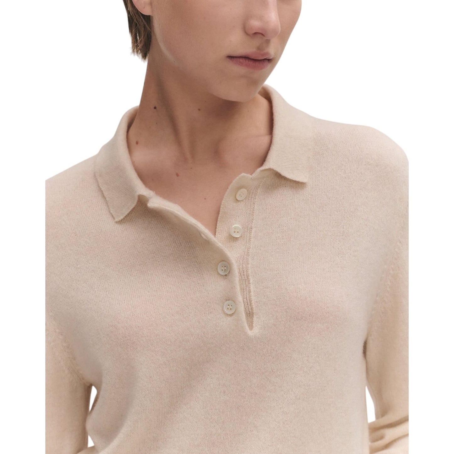 &Daughter Aoife Polo Shirt in Cashmere and Cotton - 10/12