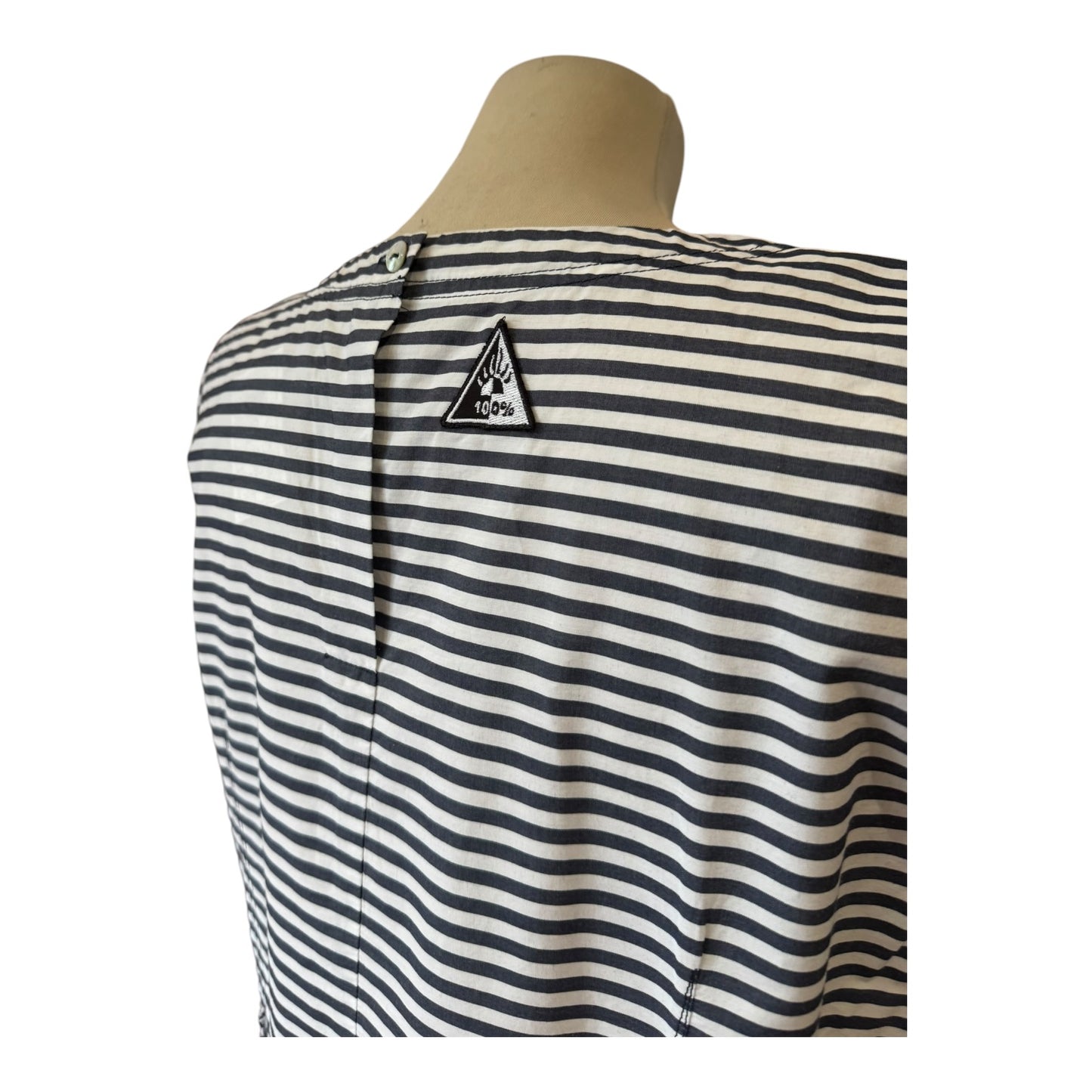 Marella Sport Palmo Navy and White Stripe Dress - 12