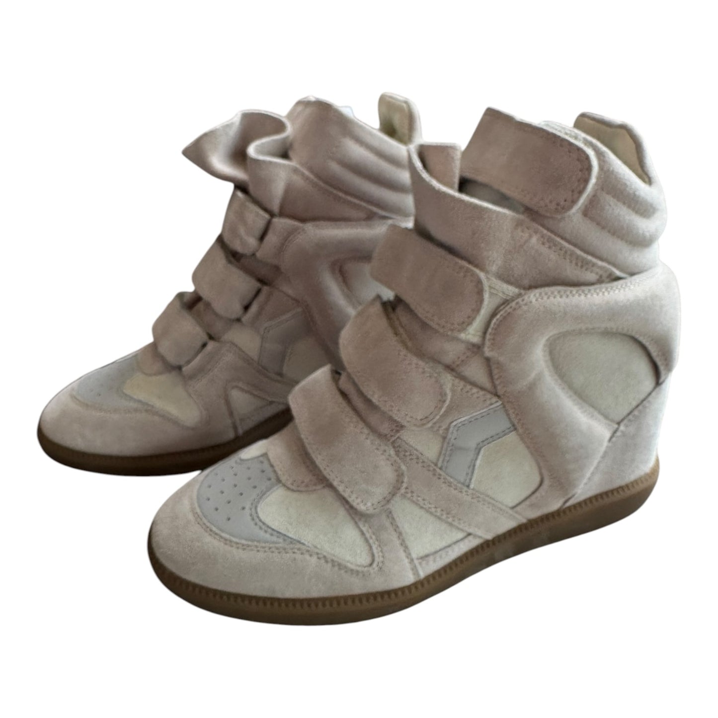 Isabel Marant Bekett Leather Wedge Sneakers - 38/5 - NEW
