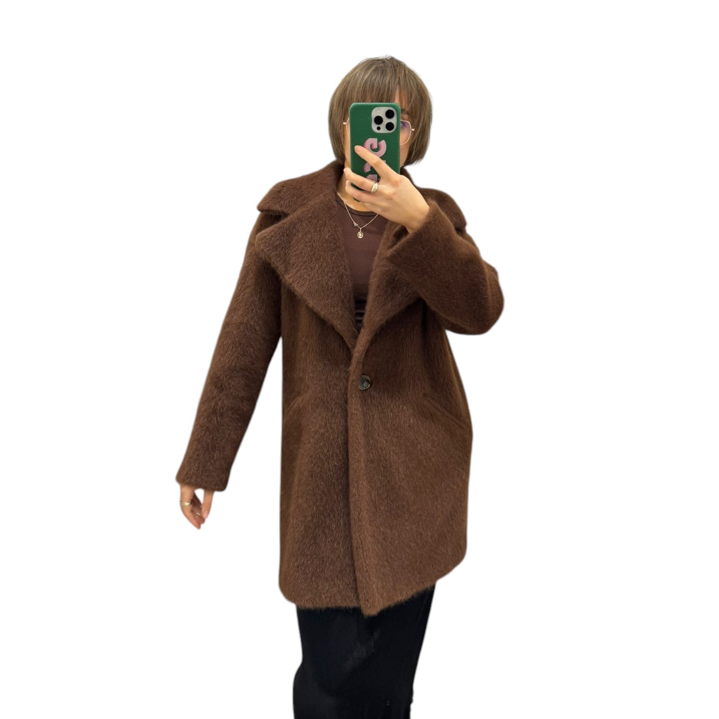 iBlues Brown Fluffy Coat - 8