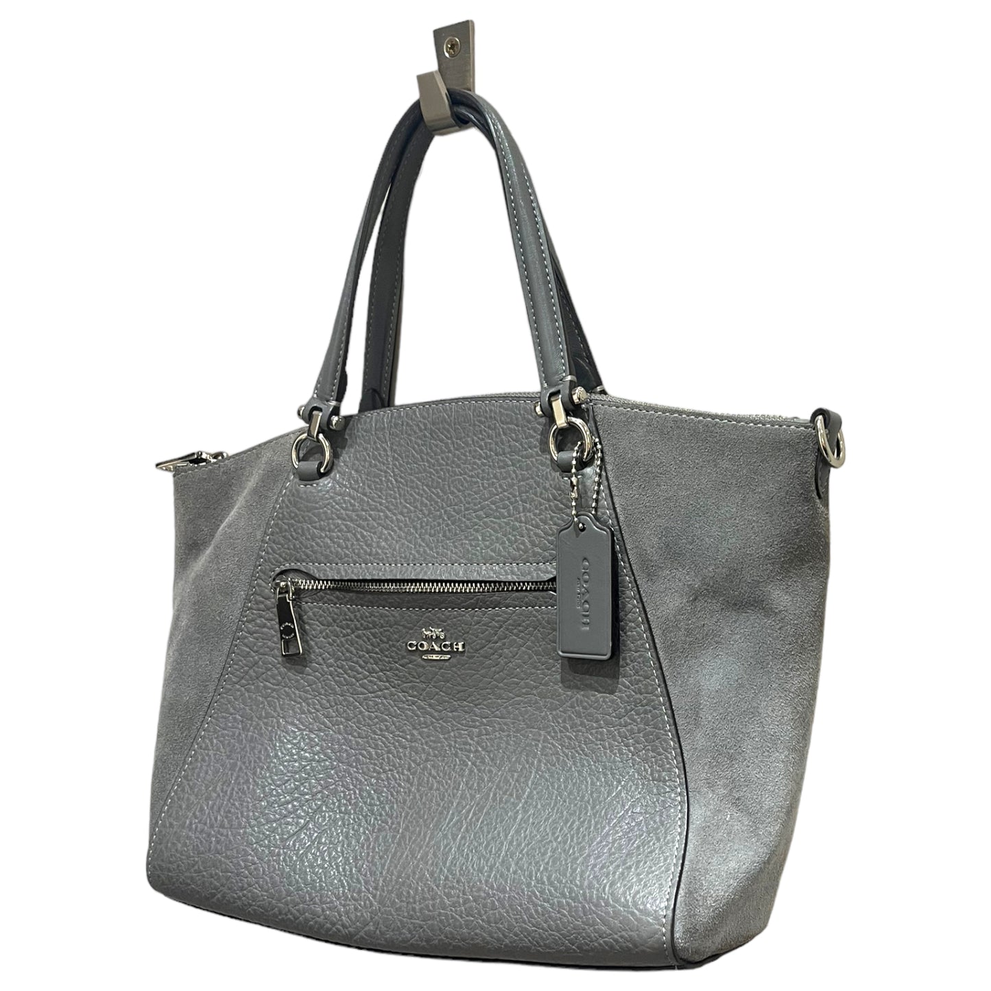 Coach Grey Leather and Suede Bag