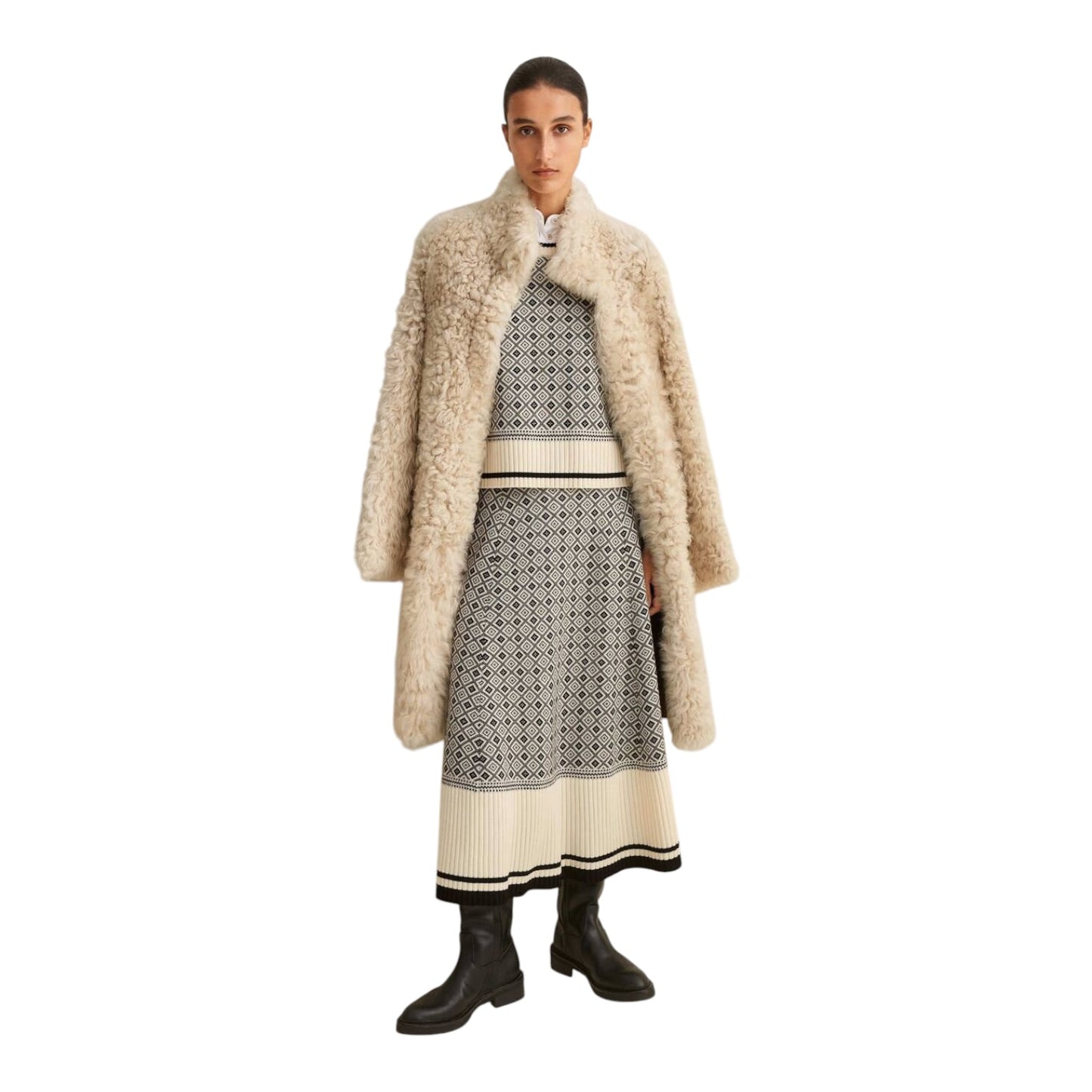 Me + Em Merino Jacquard Vest and Midi Skirt - 12/14