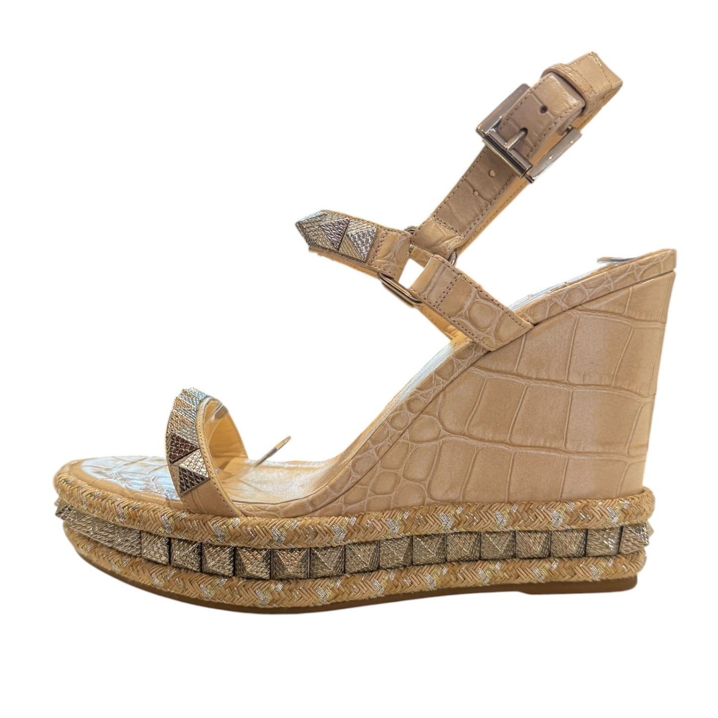 Louboutin Stud Wedge Heels - 38/5