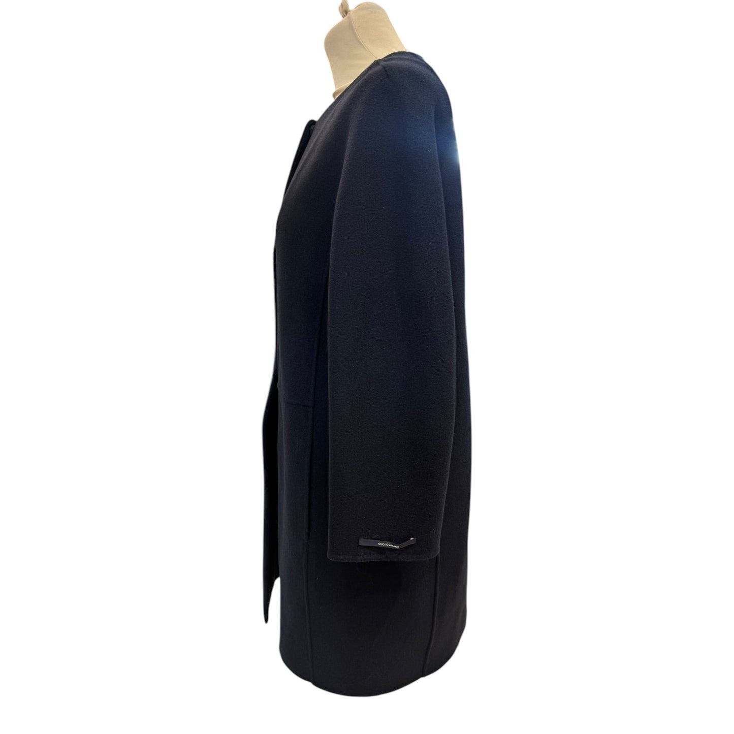 Max Mara Navy Virgin Wool Coat - 8/10