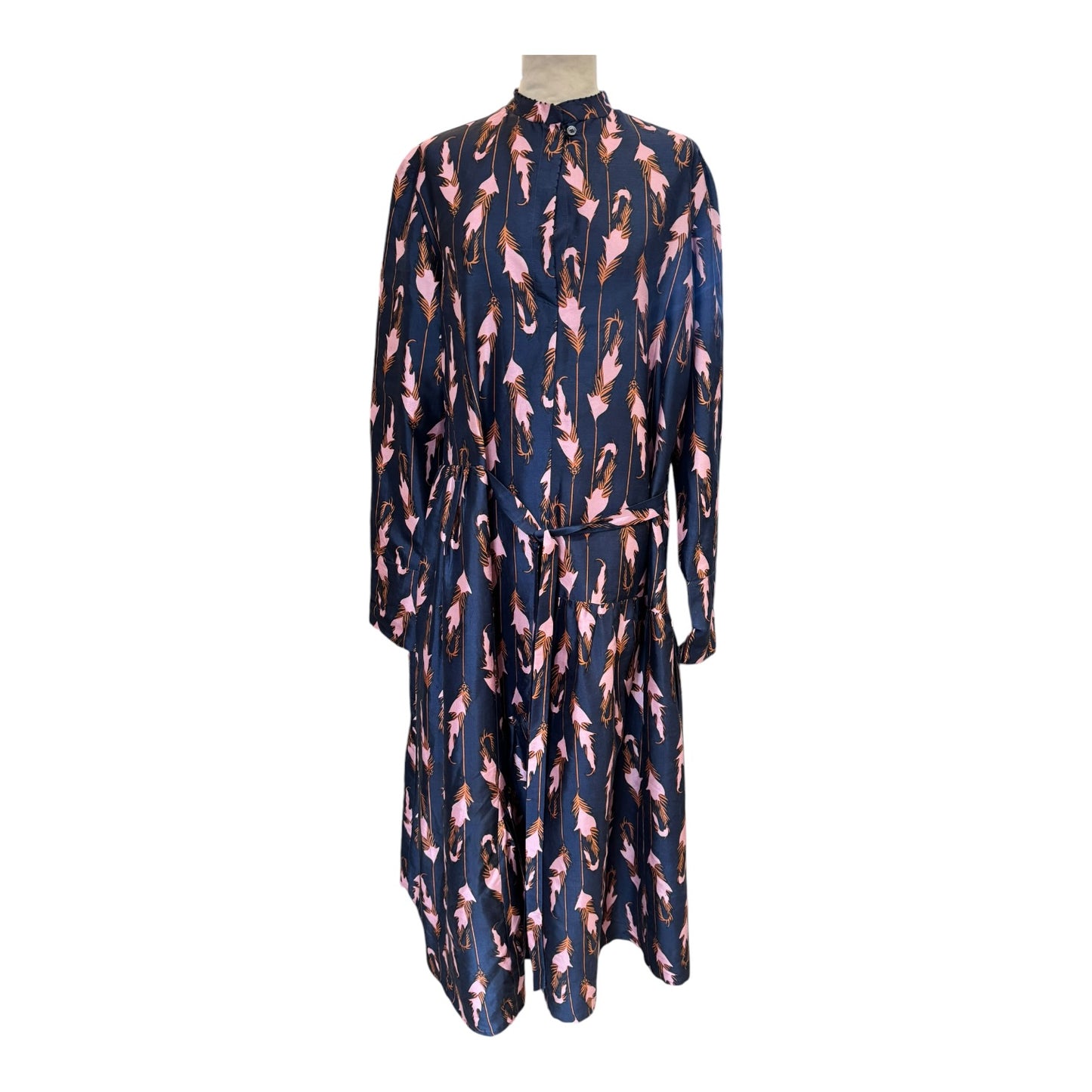 An An Londree Navy Pink Silk Dress - 10/12