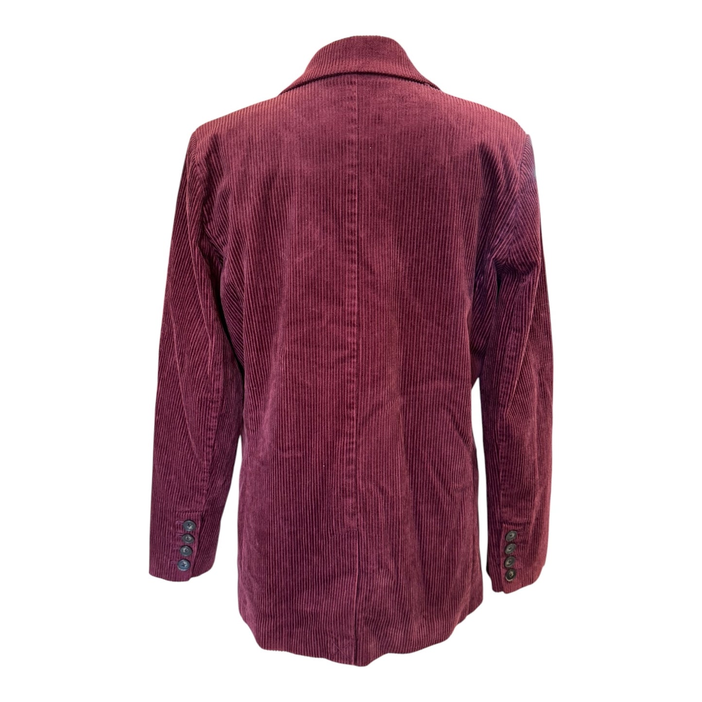 Part Two Maroon Burgundy Velvet Cord Blazer - 10