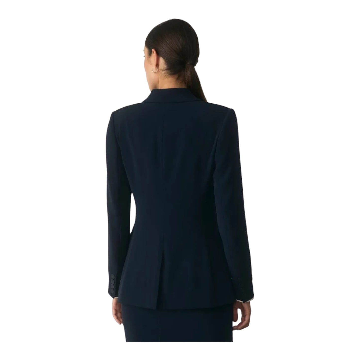 The Fold Clever Navy Crepe Knighton Jacket - 12