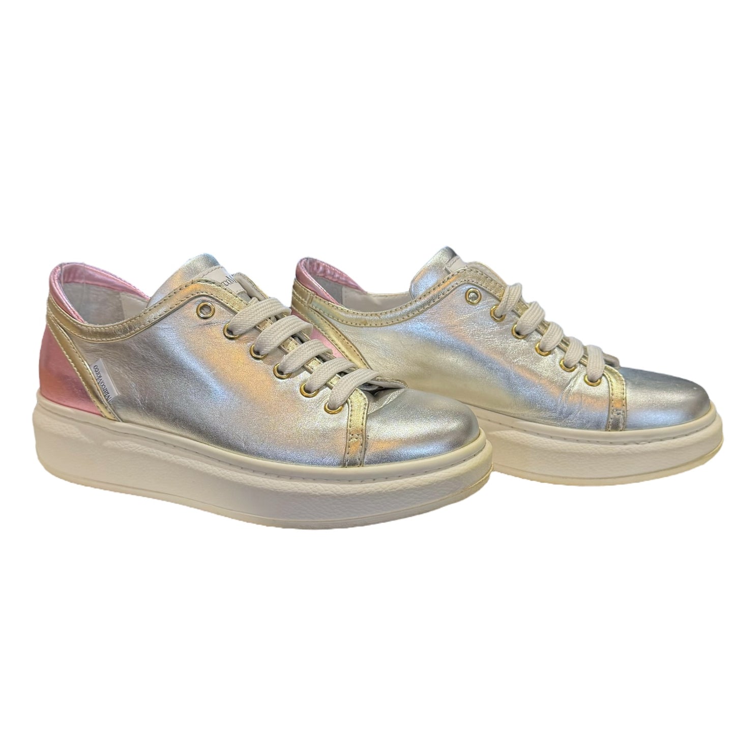 Marco Moreo Silver and Pink Trainers - 5.5