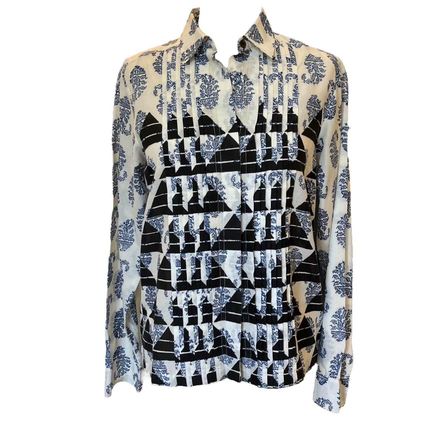 Dries Van Noten Blue and White Shirt - 8