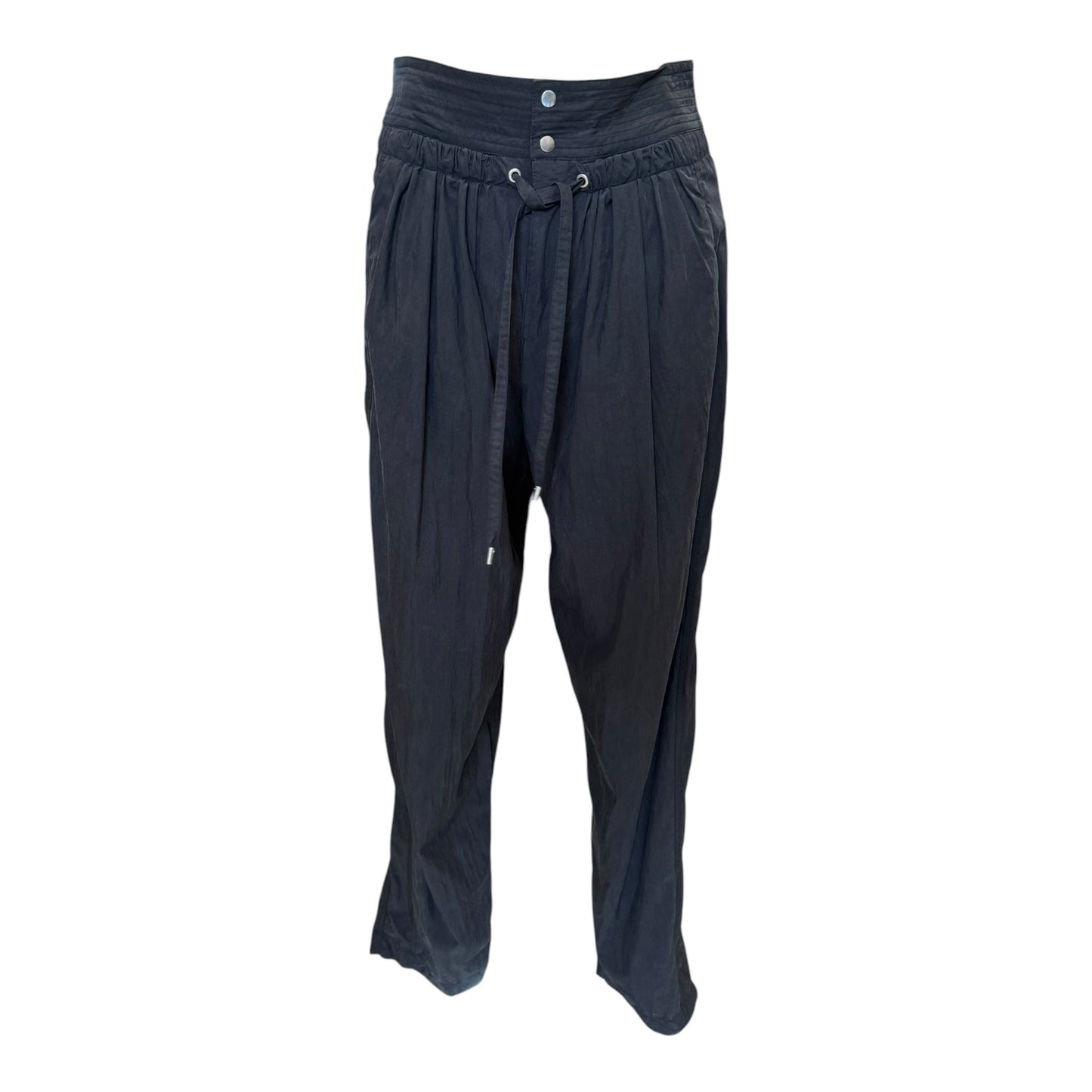 Isabel Marant Black Gleen Pleated Tapered Pants - 10