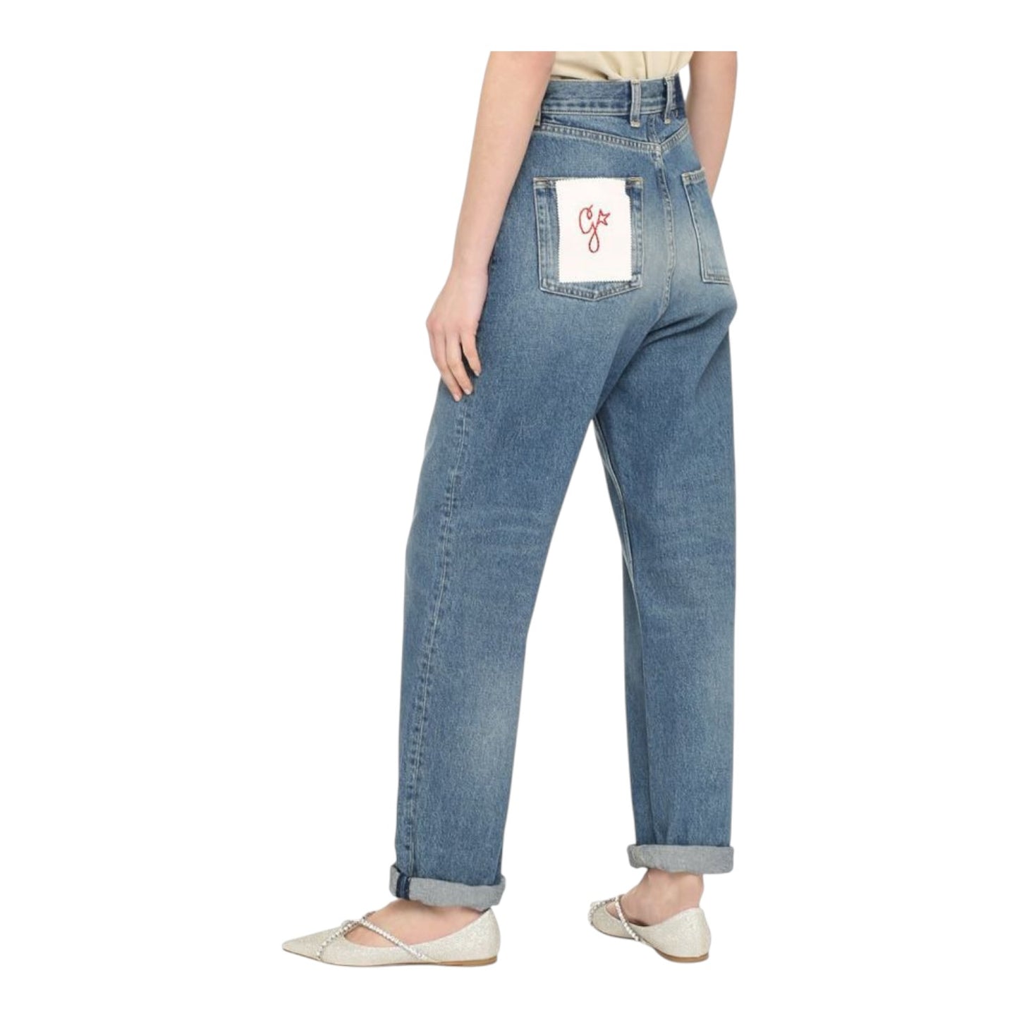 Golden Goose Distressed Kim Wide Leg Jeans - 10