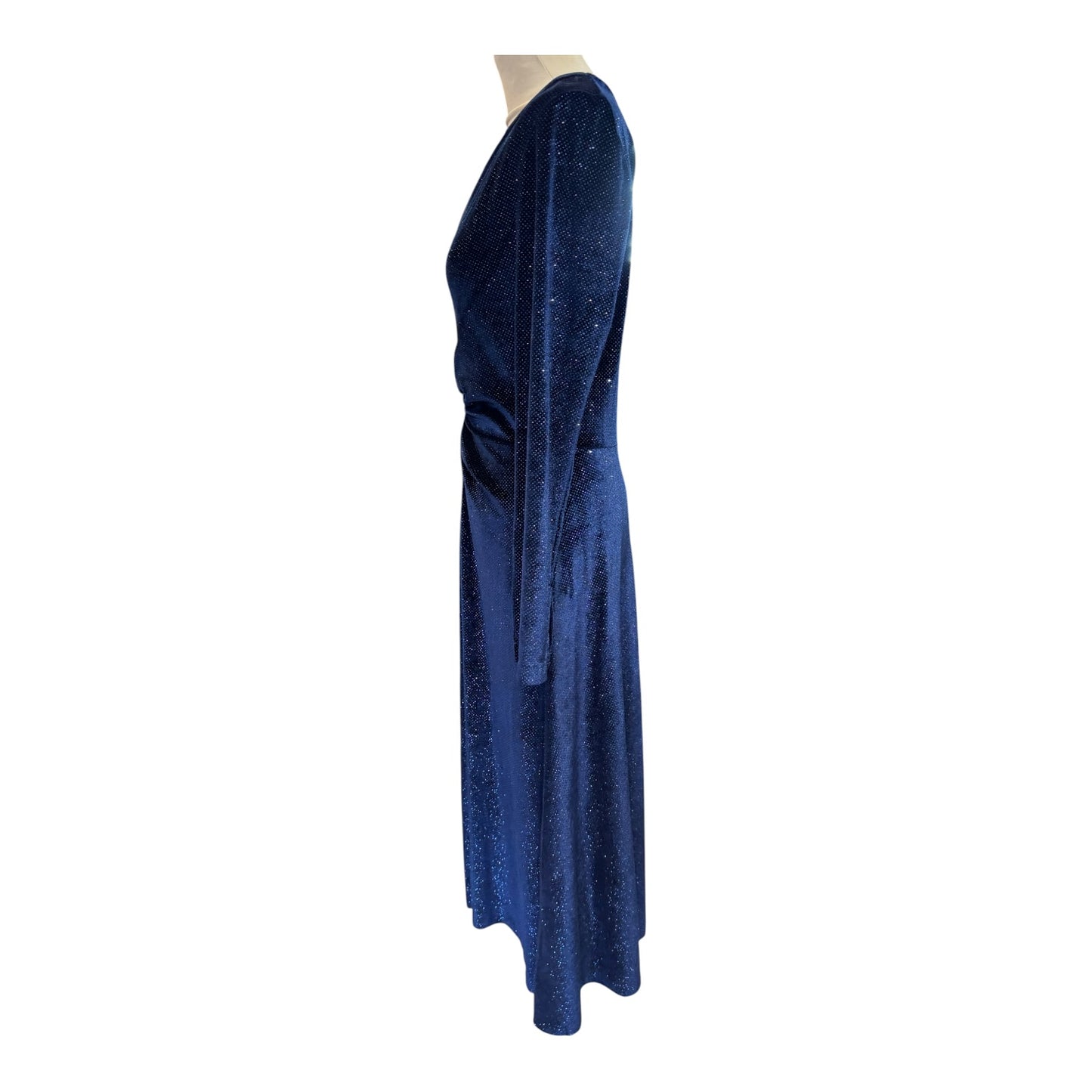 Rotate Birger Christensen Navy Velvet Sparkle Dress - 10/12