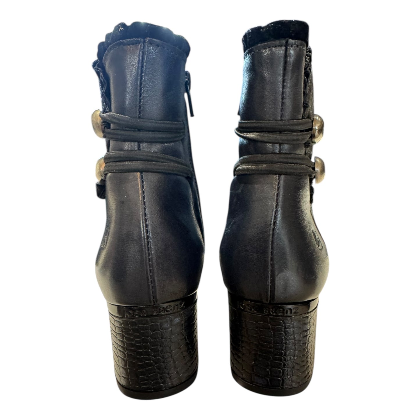 Jose Sanchez Navy Frill Boots - 36/3