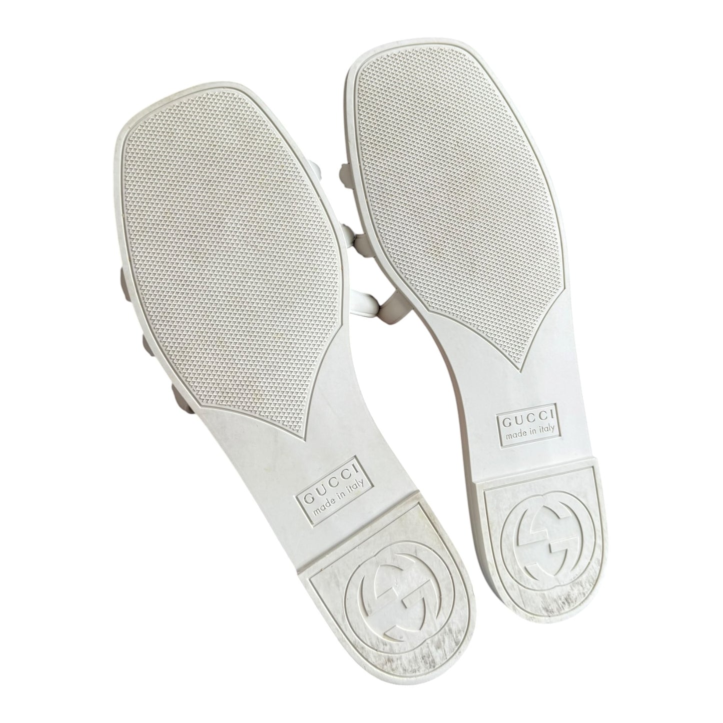 Gucci Interlocking G Light Grey Slides - 39/6